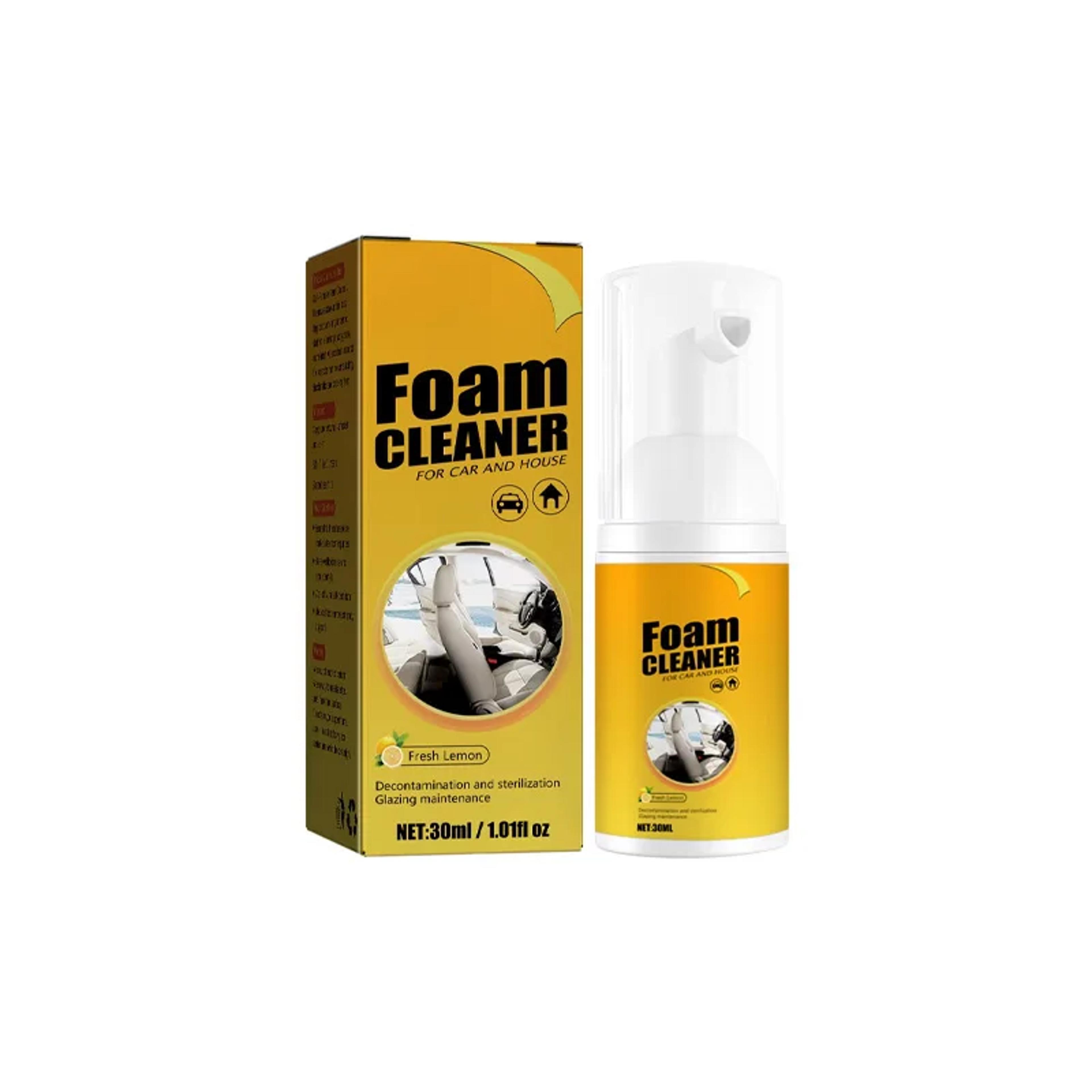 multi functional foam cleaner set for automotive interior upholstery, plastic instrument panel, and steering wheel parts