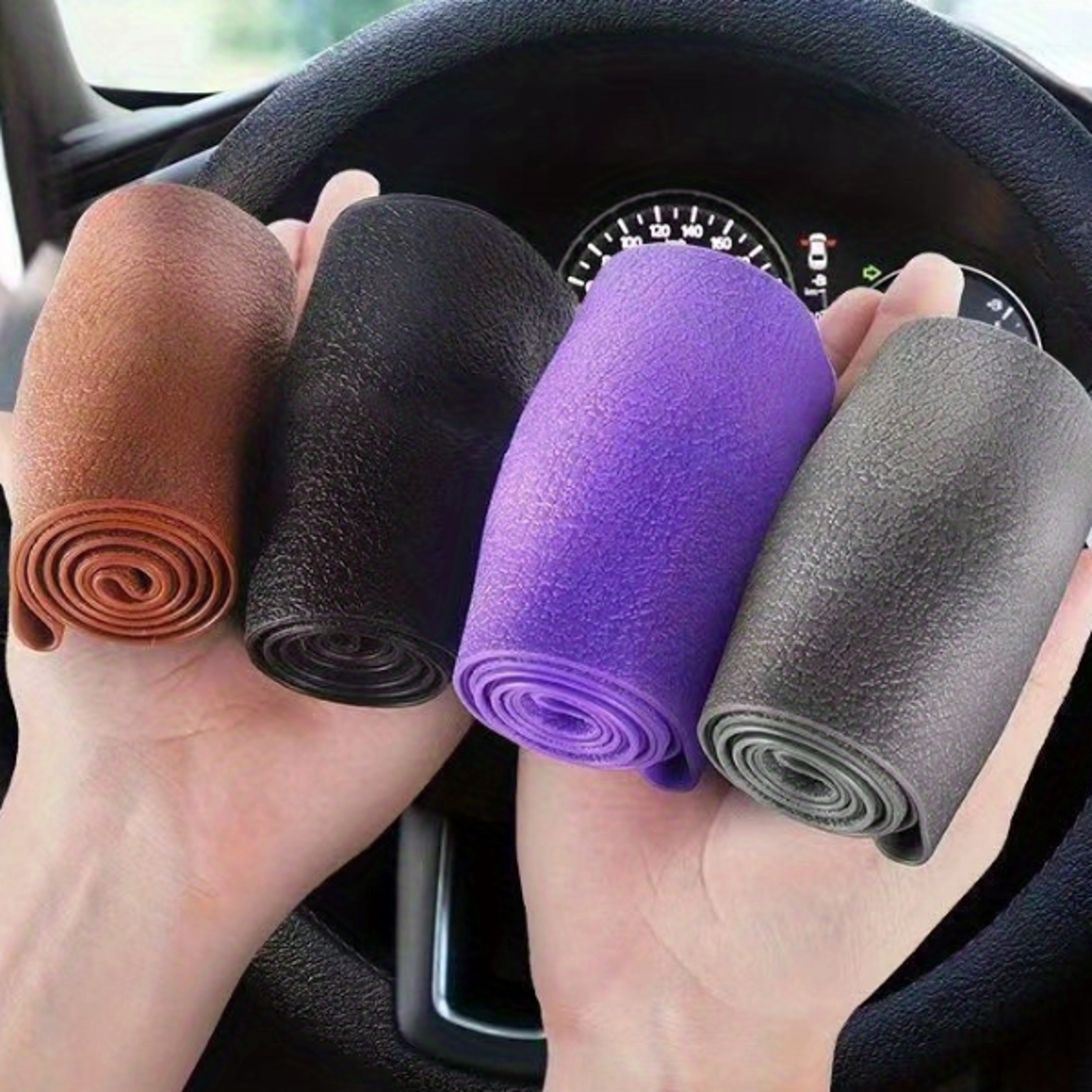 silicone steering wheel cover, elastic glove, soft touch for car interior, various colors available