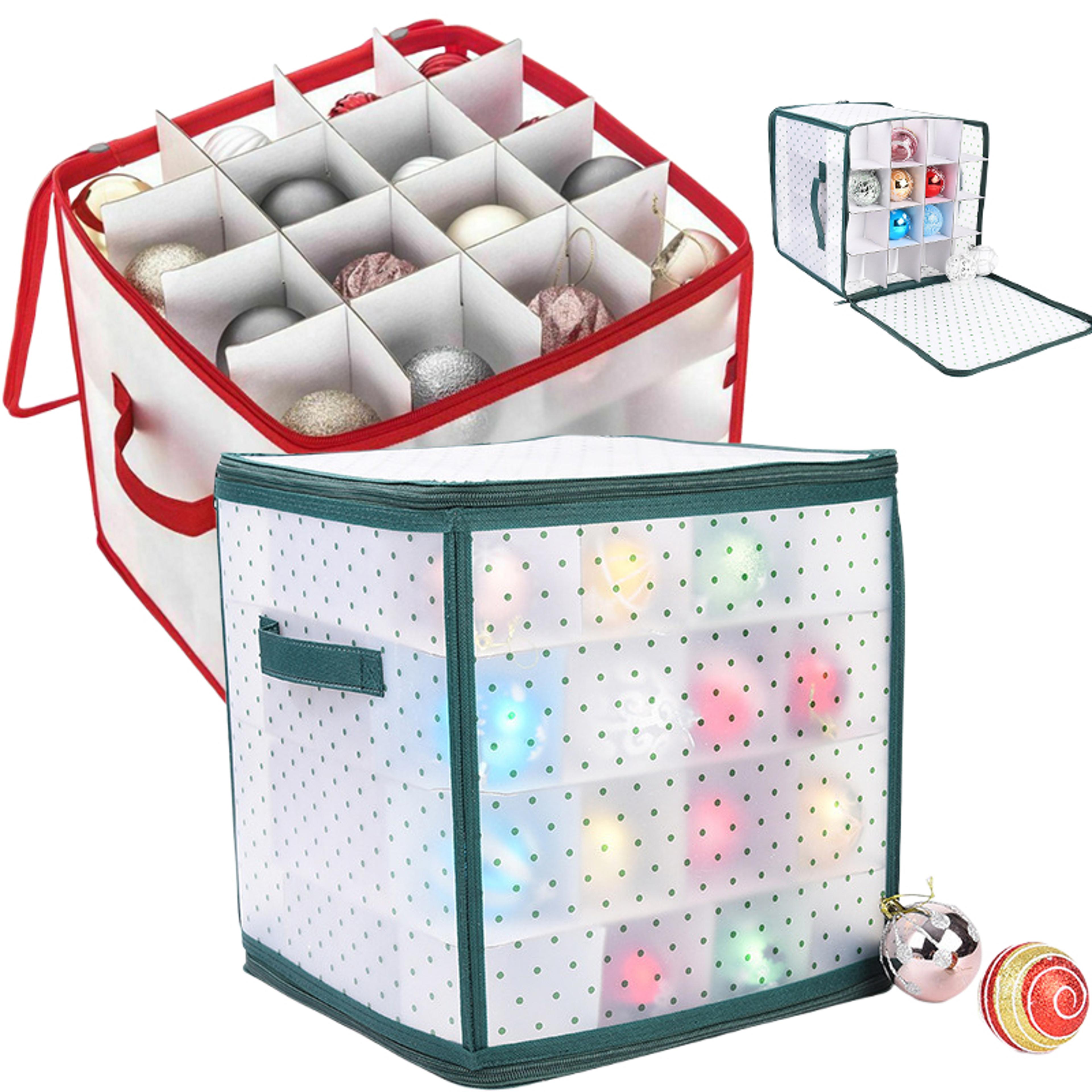 baubles storage box, christmas balls storage, xmas tree decorations organizer