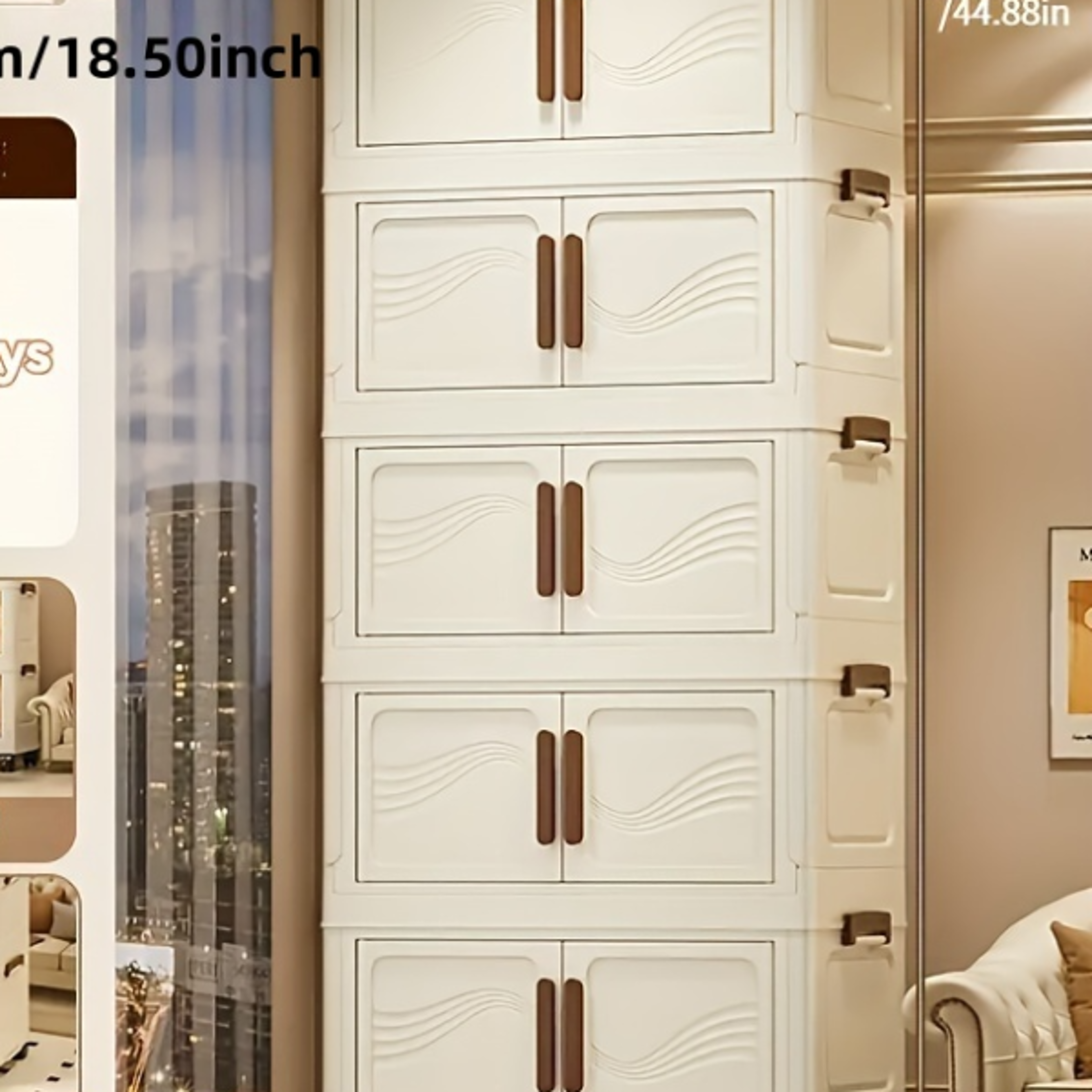 Foldable Storage Box with Clear Door EasytoAssemble Spacious and Durable for Organizing Clothes