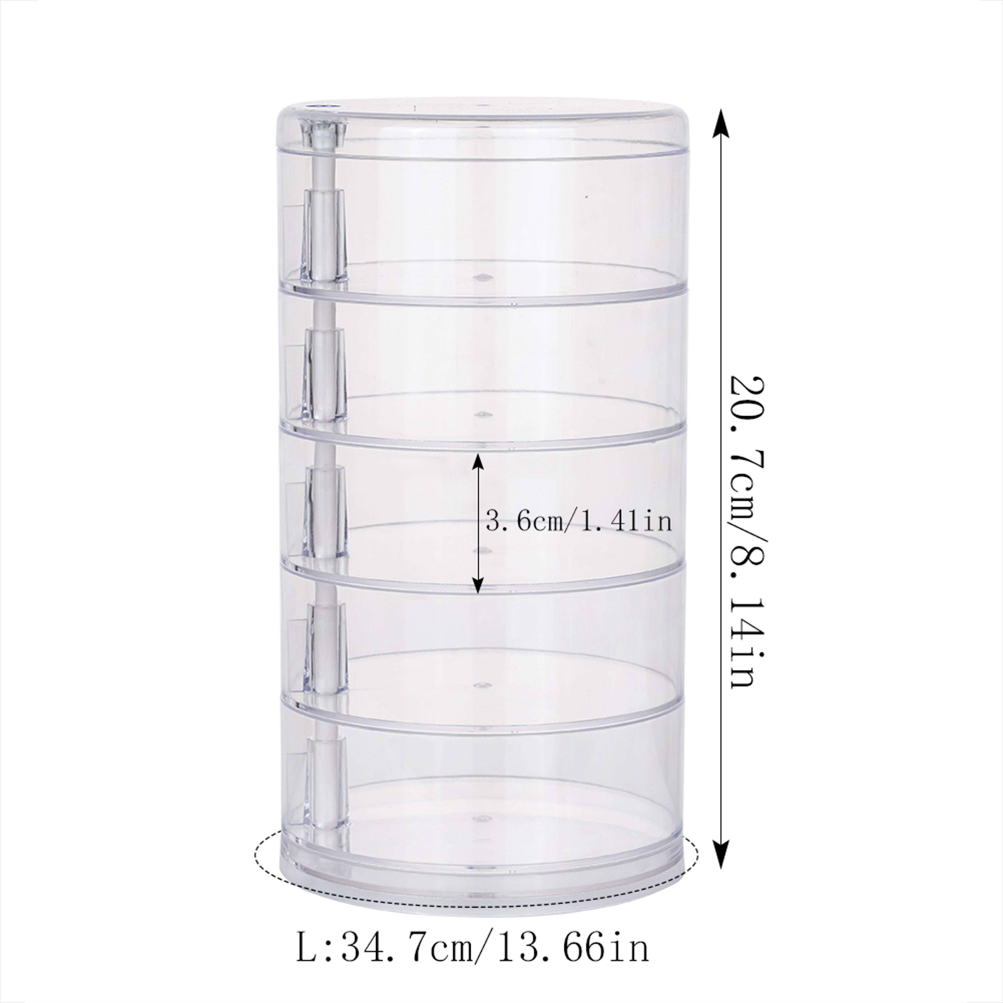 Rotating Jewelry Storage Box Makeup Storage Rack Bracelet Earring Organizer Rotating Plastic Displa