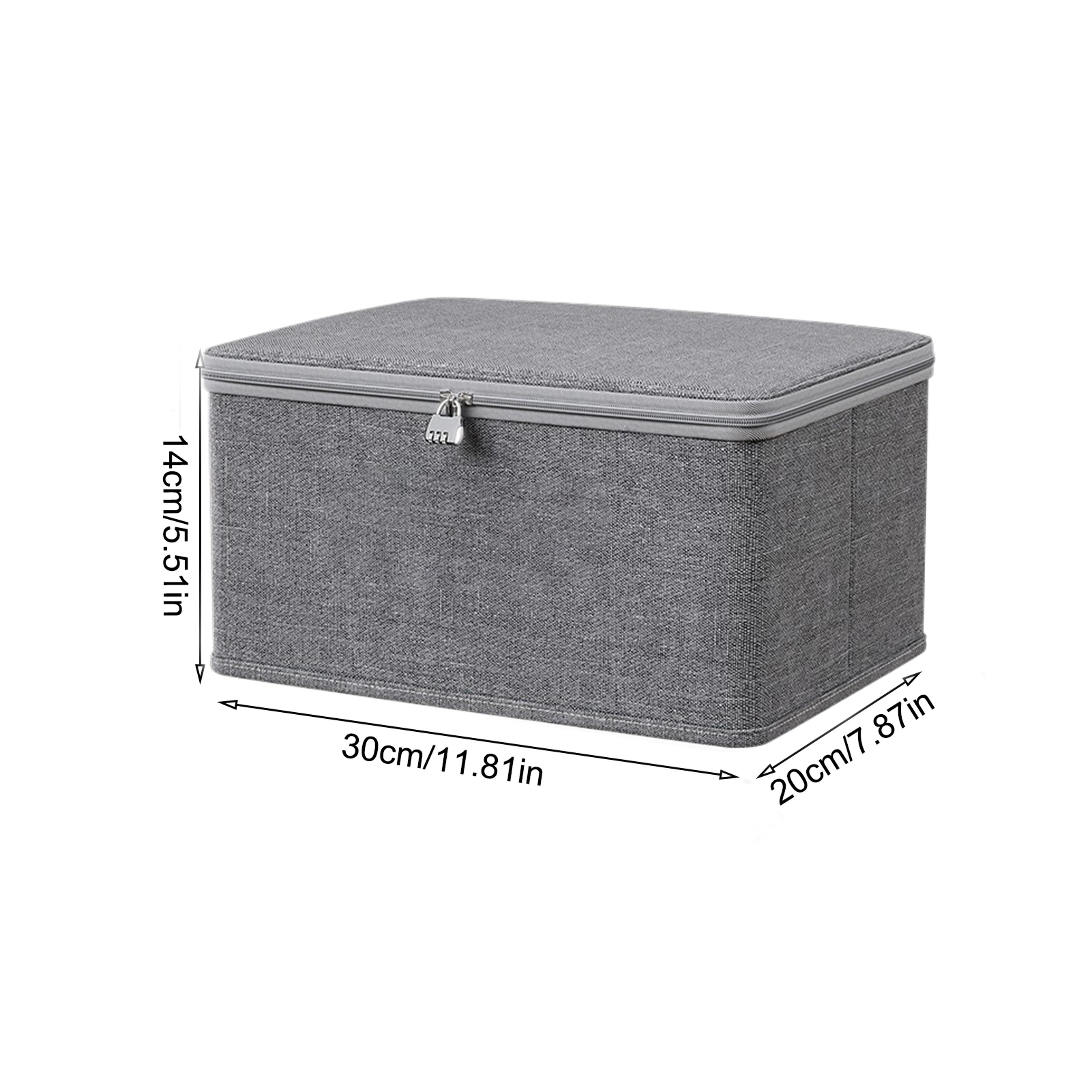 Lockable Storage Box Odor Proof Stackable Container With Handle Washable Shelf Baskets For Clothing 6