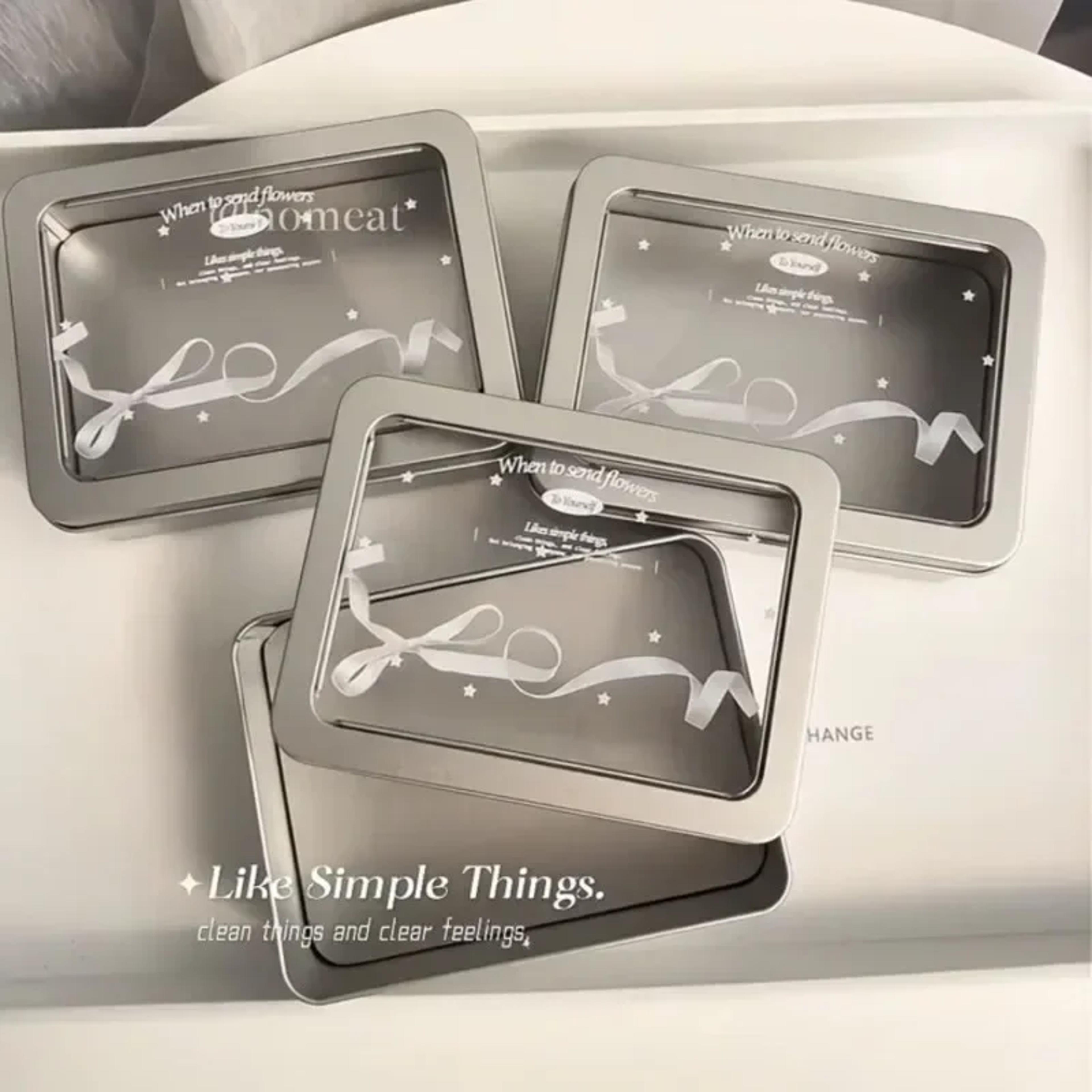 Sweet Lace Desktop Organizer Chic Bow Ribbon Fashion Photo Card Storage Box Portable Stationery Org