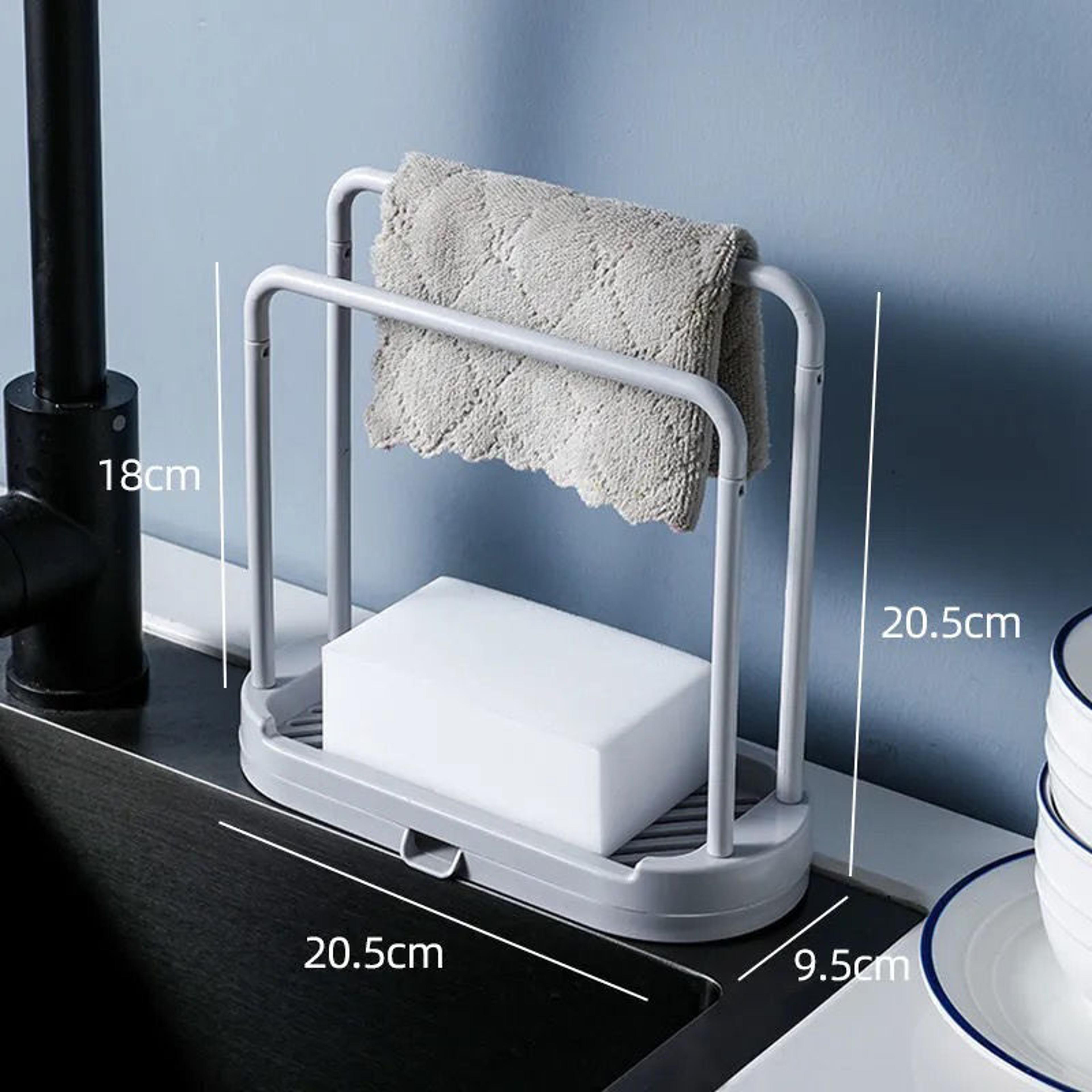 Kitchen Rag Drain Stand Sink Drainage Shelf Storage Basket For Sponge Rag Wire Ball Kitchen Accesso 3