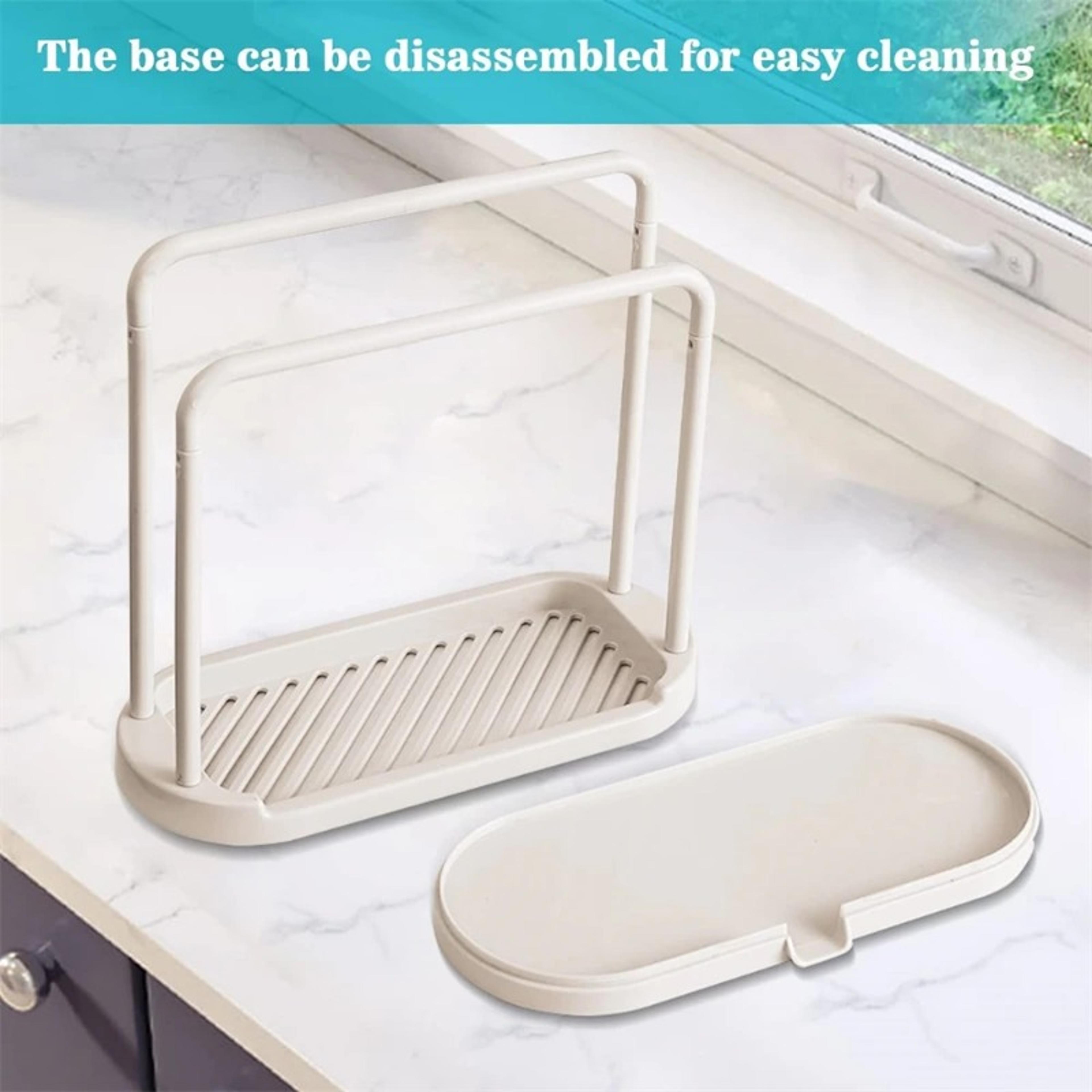 Kitchen Rag Drain Stand Sink Drainage Shelf Storage Basket For Sponge Rag Wire Ball Kitchen Accesso 4
