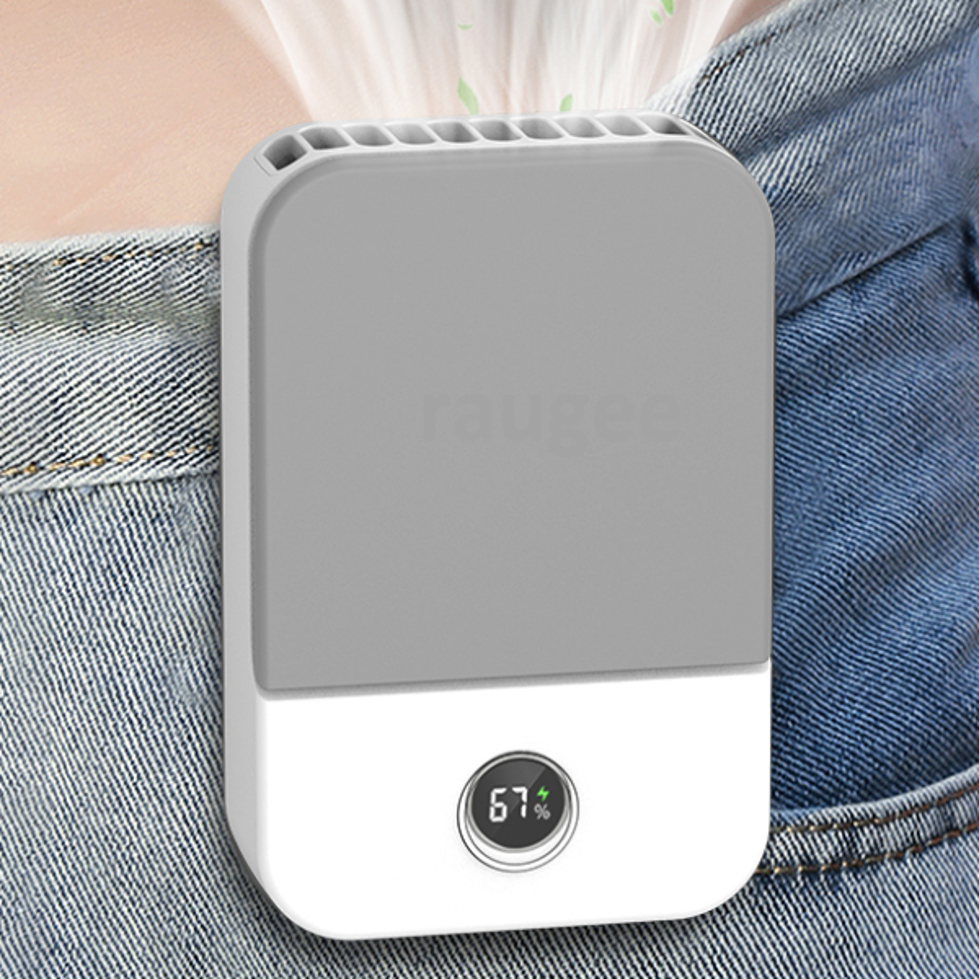 portable waist fan, outdoor mini hanging neck fan, strong wind, blade-less waist neck fan, air cooler, usb fan