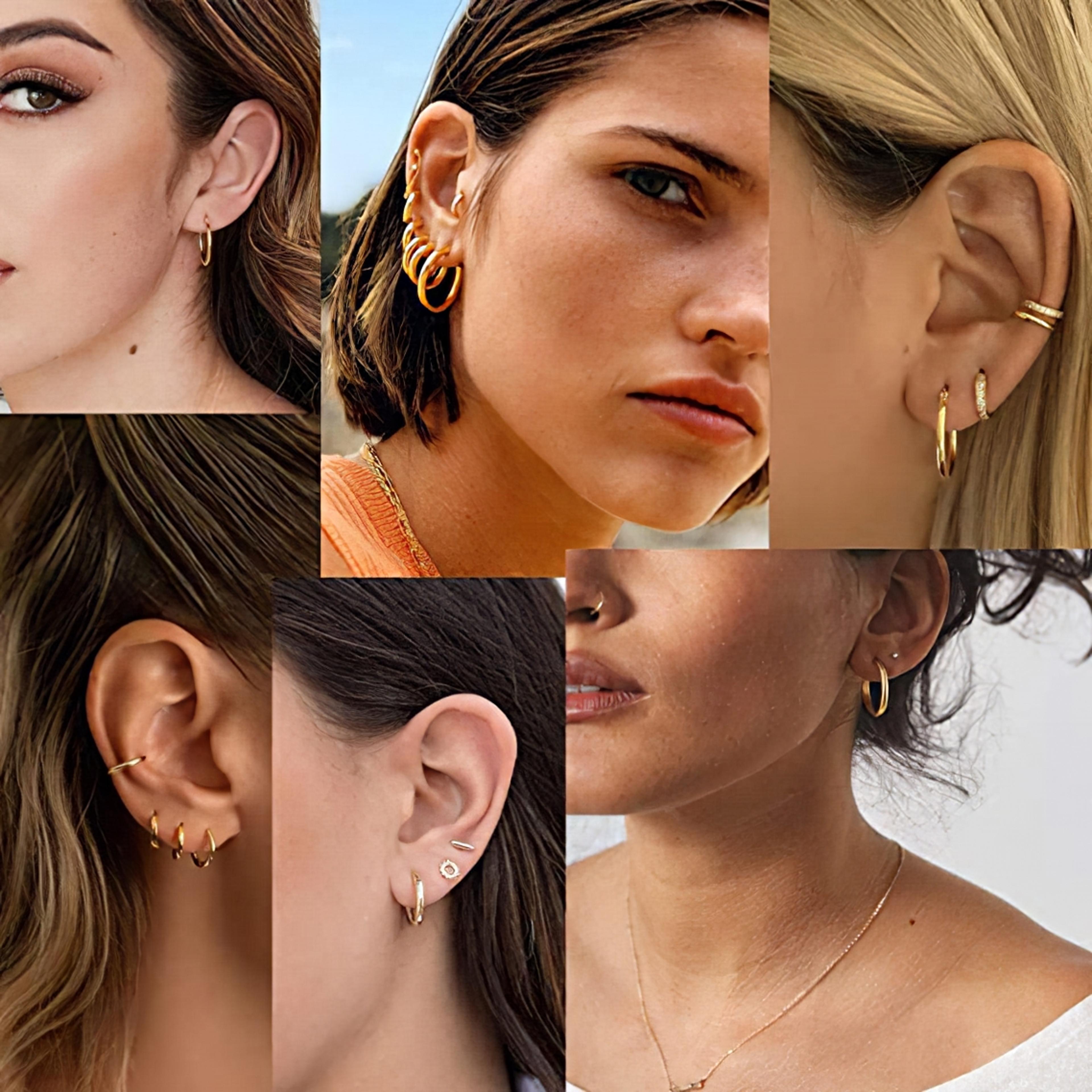 stainless steel hoop earrings for women and men, gold color small earrings for girls, durable jewellery
