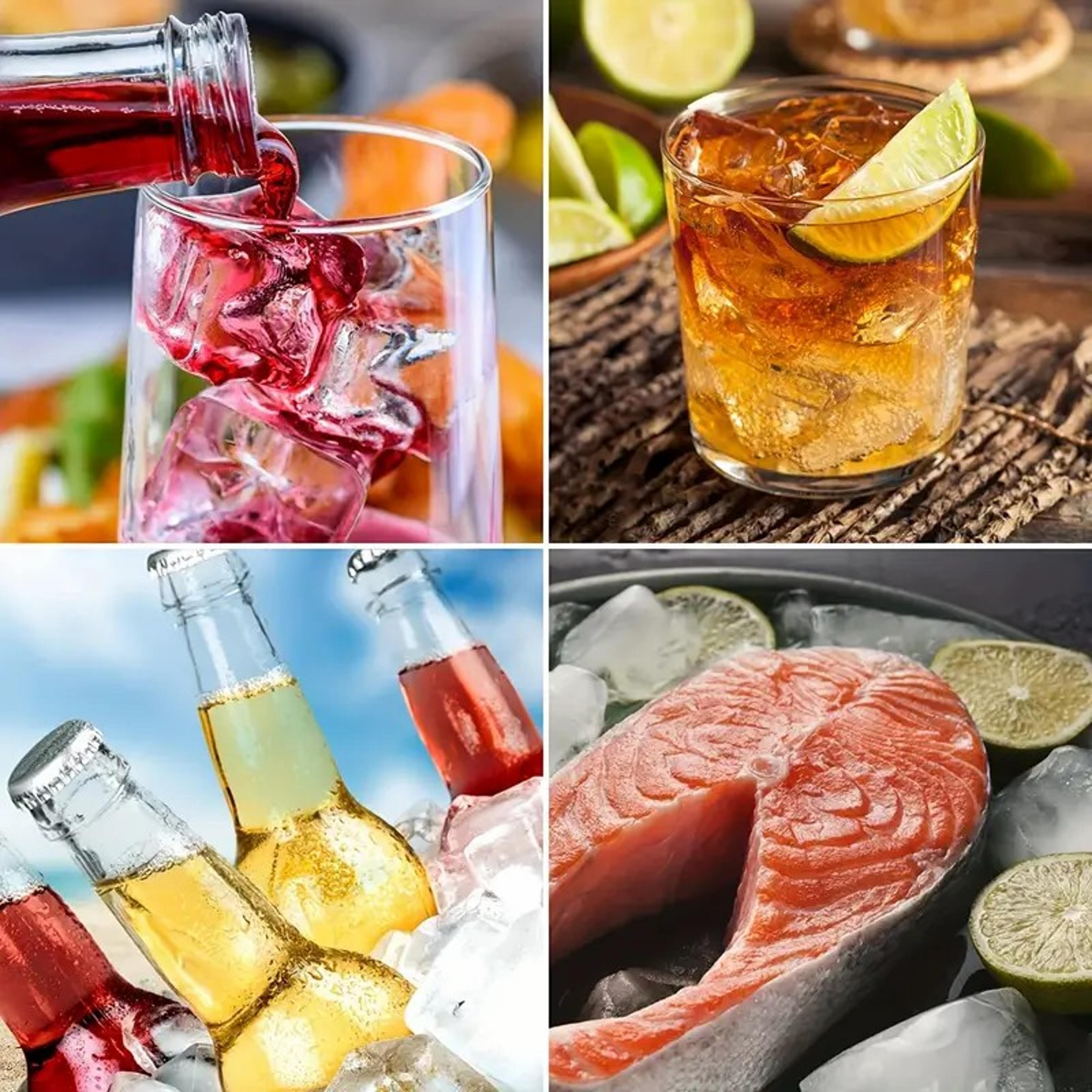 ice cube tray, flexible food grade silicone ice cube mold, cavity ice trays for freezer