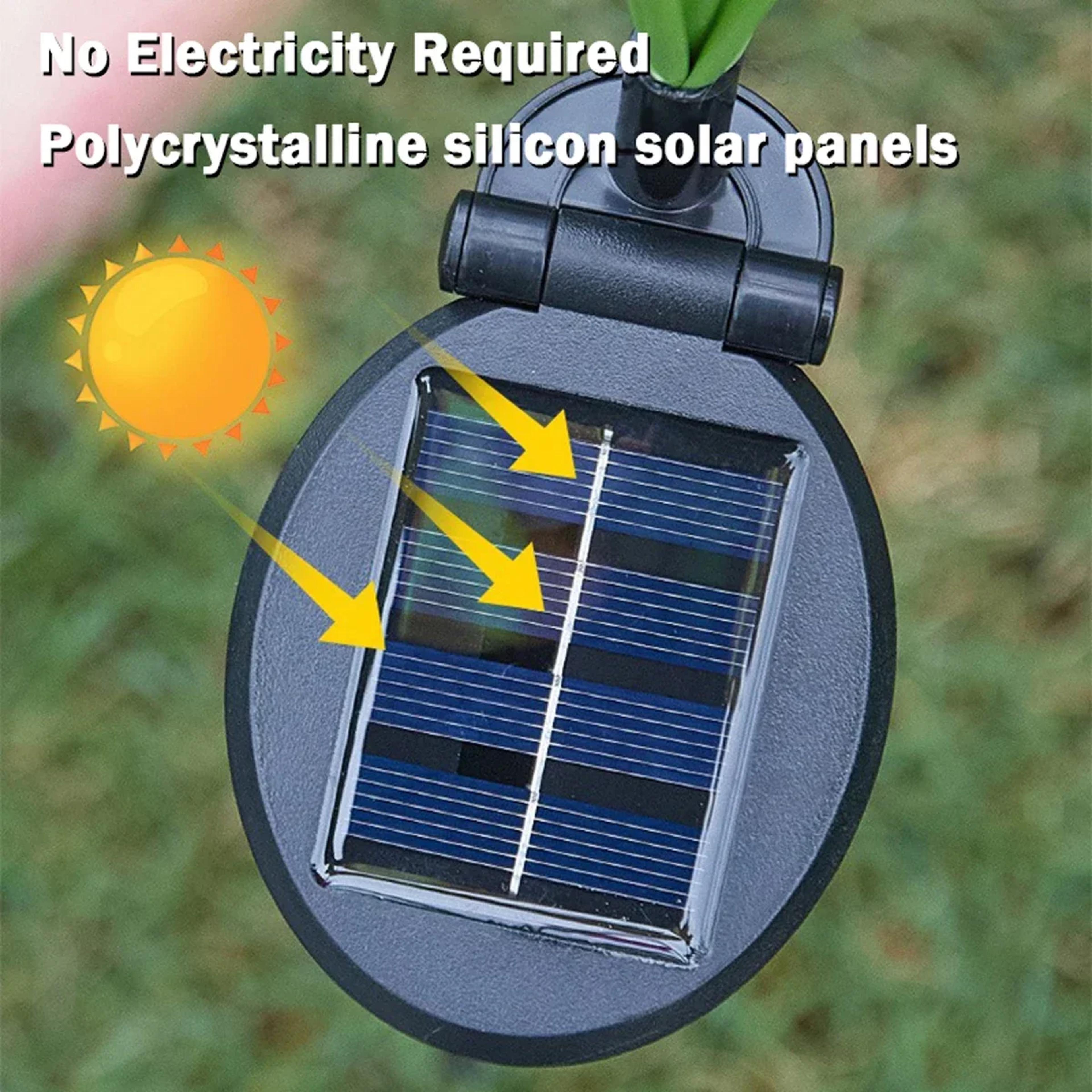 Heads Solar Powered Butterfly Fibre Optic Light Waterproof Outdoor Courtyard Light Lawn Garden Fest 4