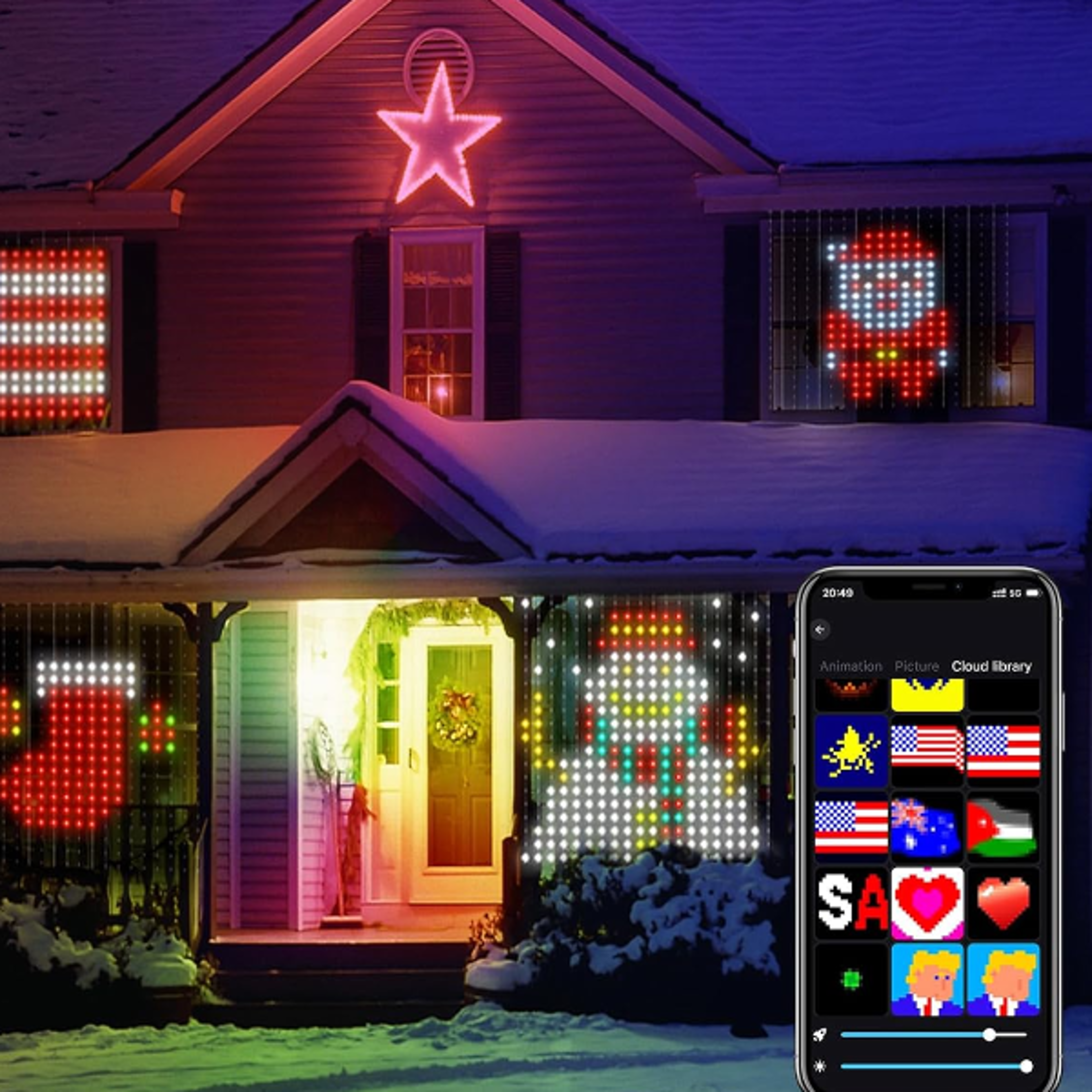 usb powered smart led curtain fairy lights, app & remote control for bedroom, party & camping decor