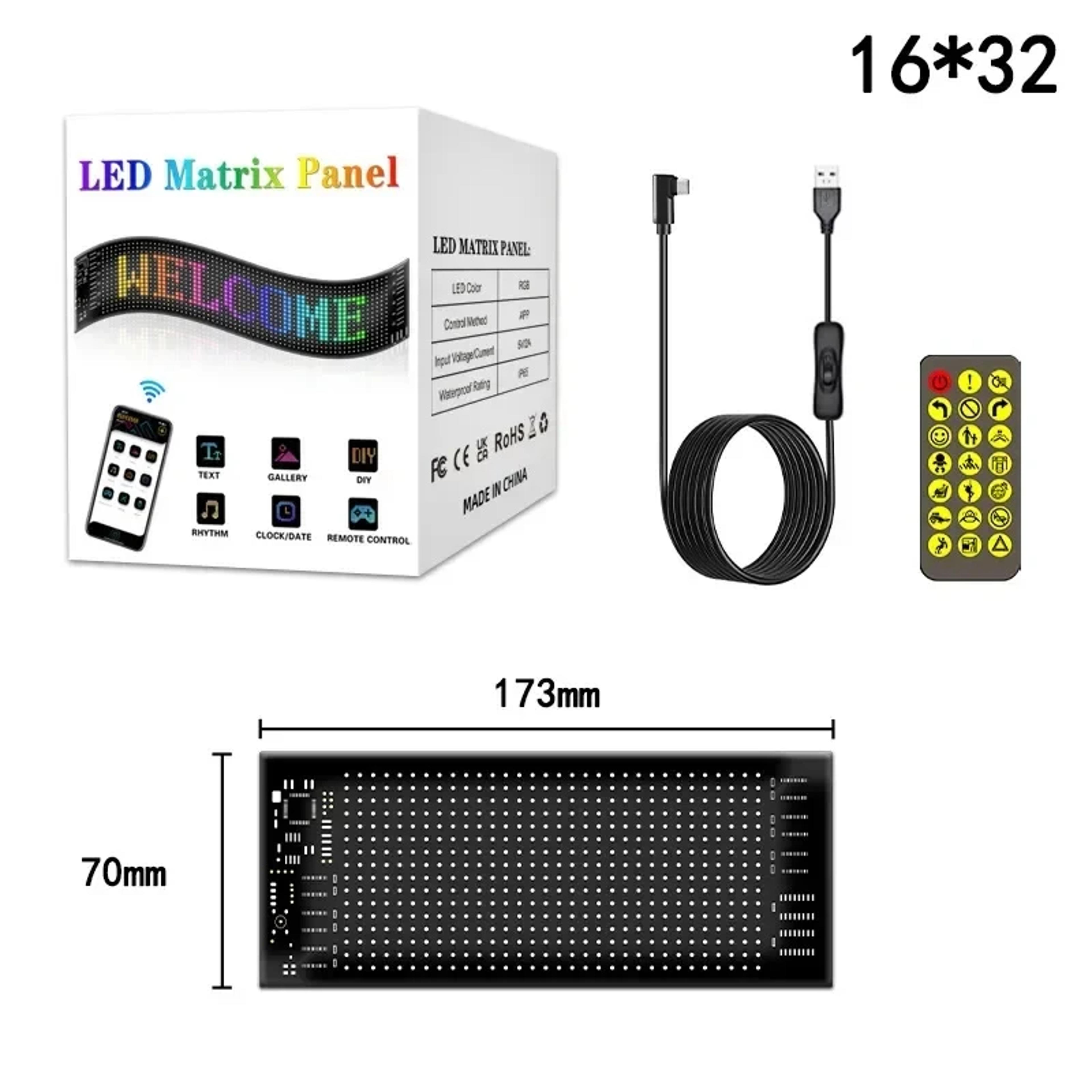 Demon Eyes Car LED Logo APP LED Matrix Pixel Panel Night Light DIY Programmable Flexible LED Displa 6