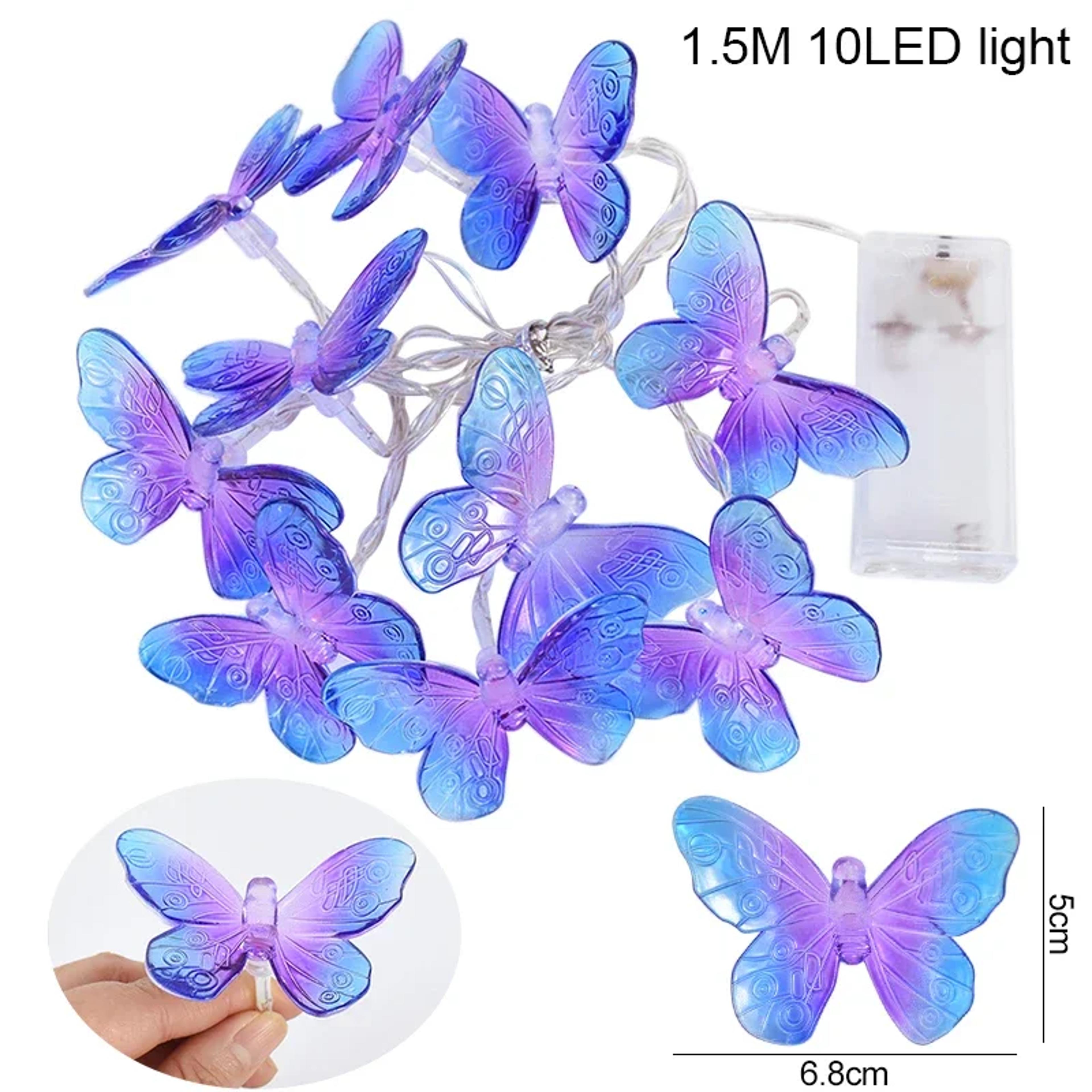 Butterfly Lights String Battery Powered Outdoor Fairy Night Lamp Room Garland Curtain For Girls Bir 4