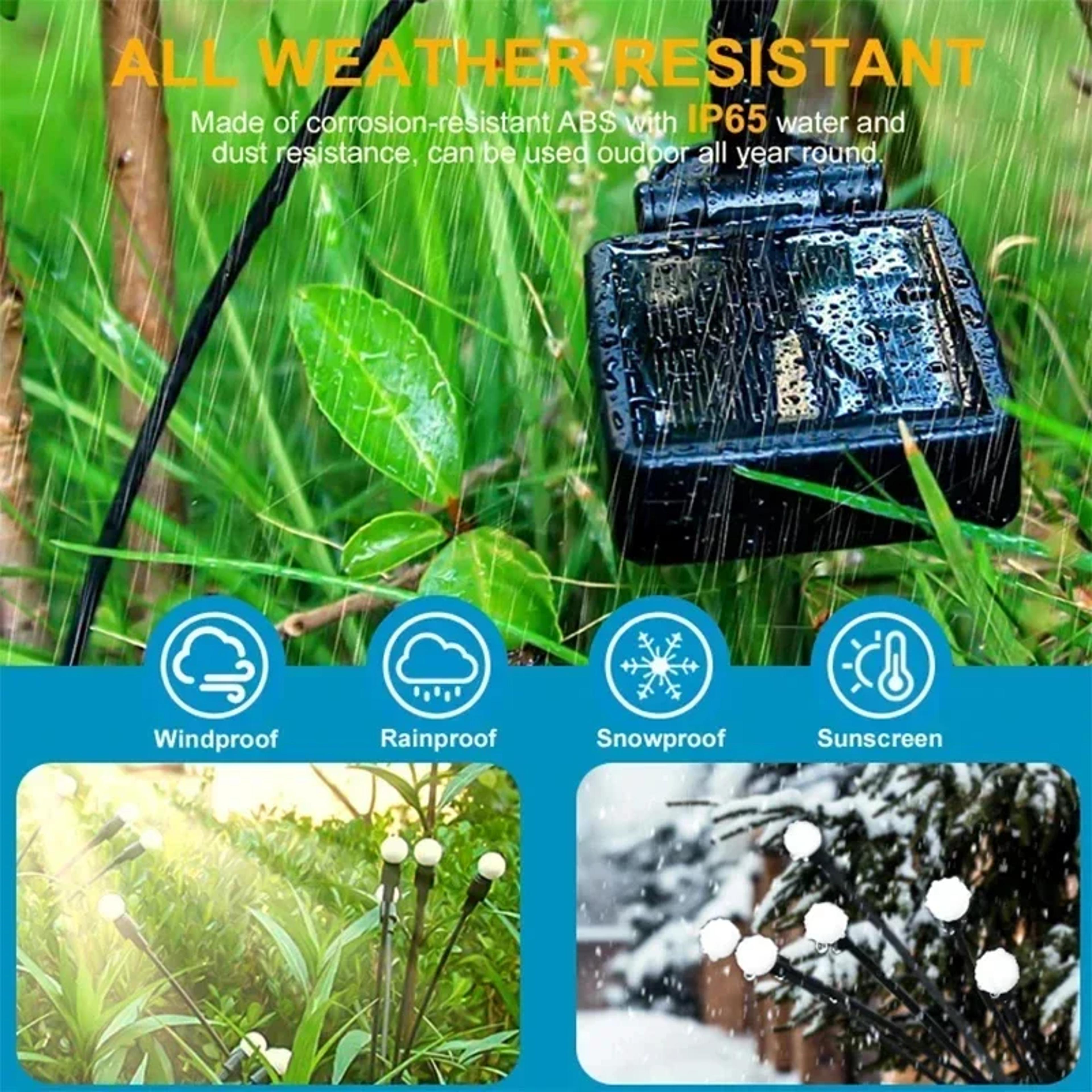 Solar Firefly Lights Outdoor Garden Vibrant Swinging Waterproof Lamps For Pathway Patio Christmas D 3