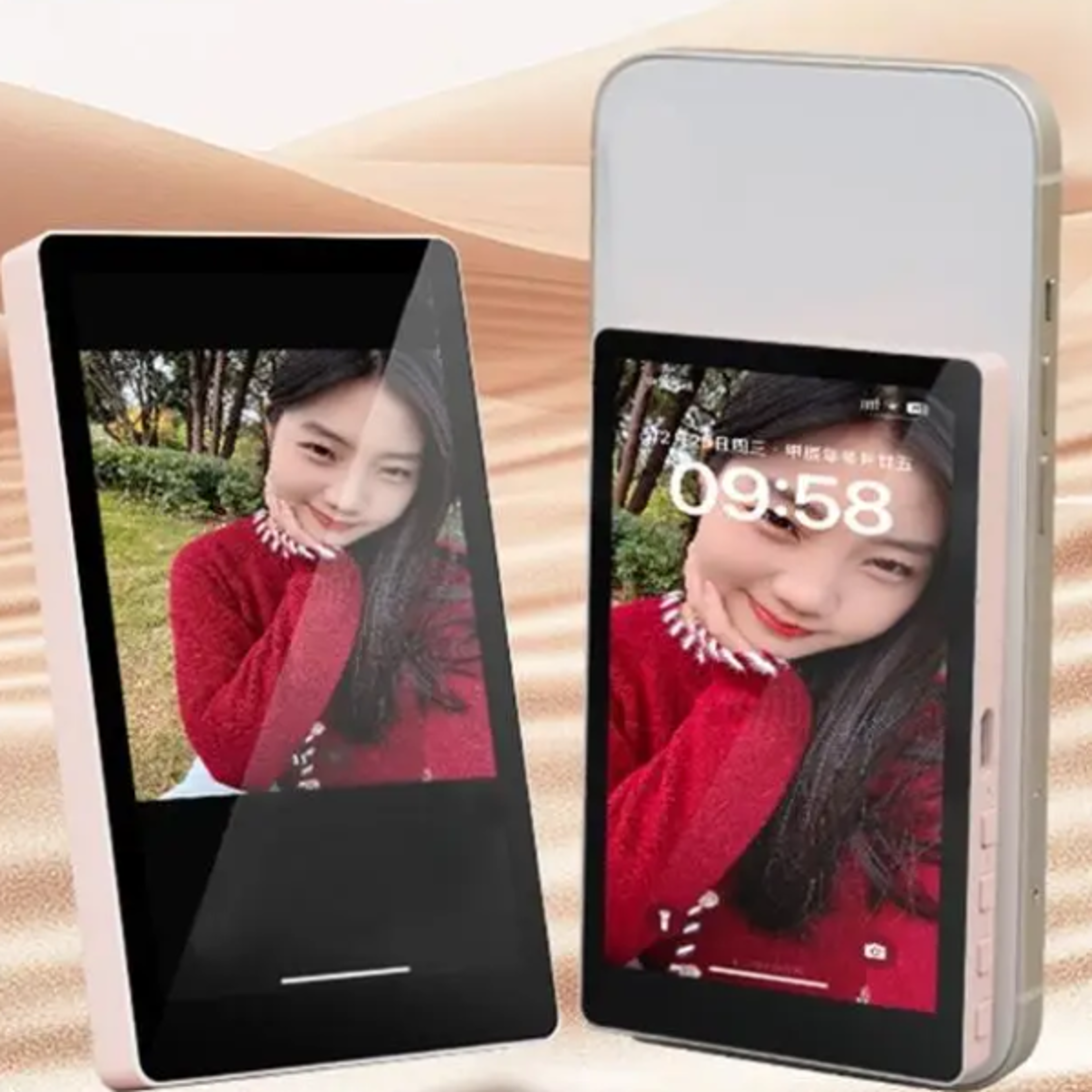 phone vlog selfie monitor screen, bluetooth remote back camera monitor, compatible with ios android cellphone