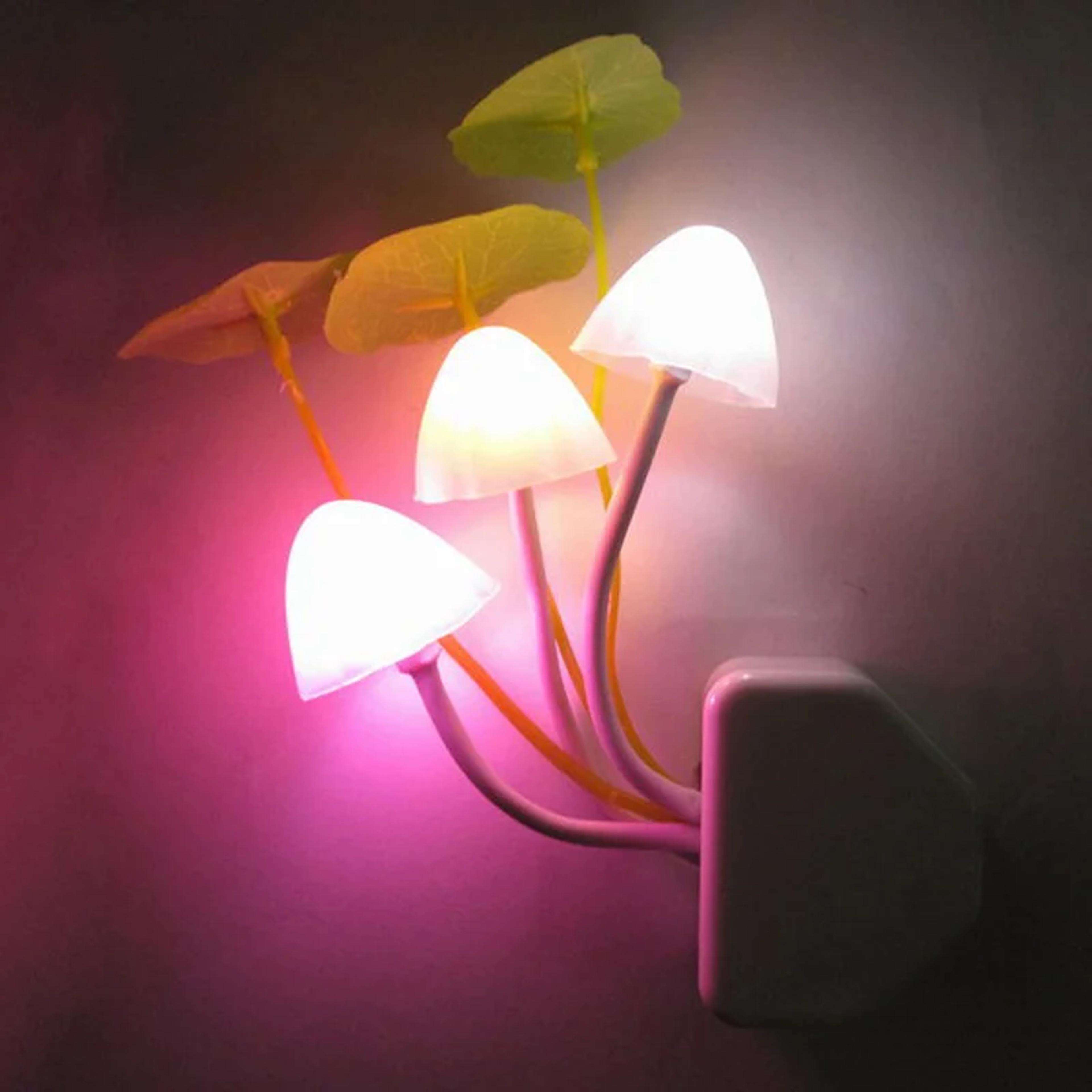 Plug Powered Mushroom Light Colorful LED Night Lamp Sensor Mushroom Lamp For Bedroom Living Room  K 3