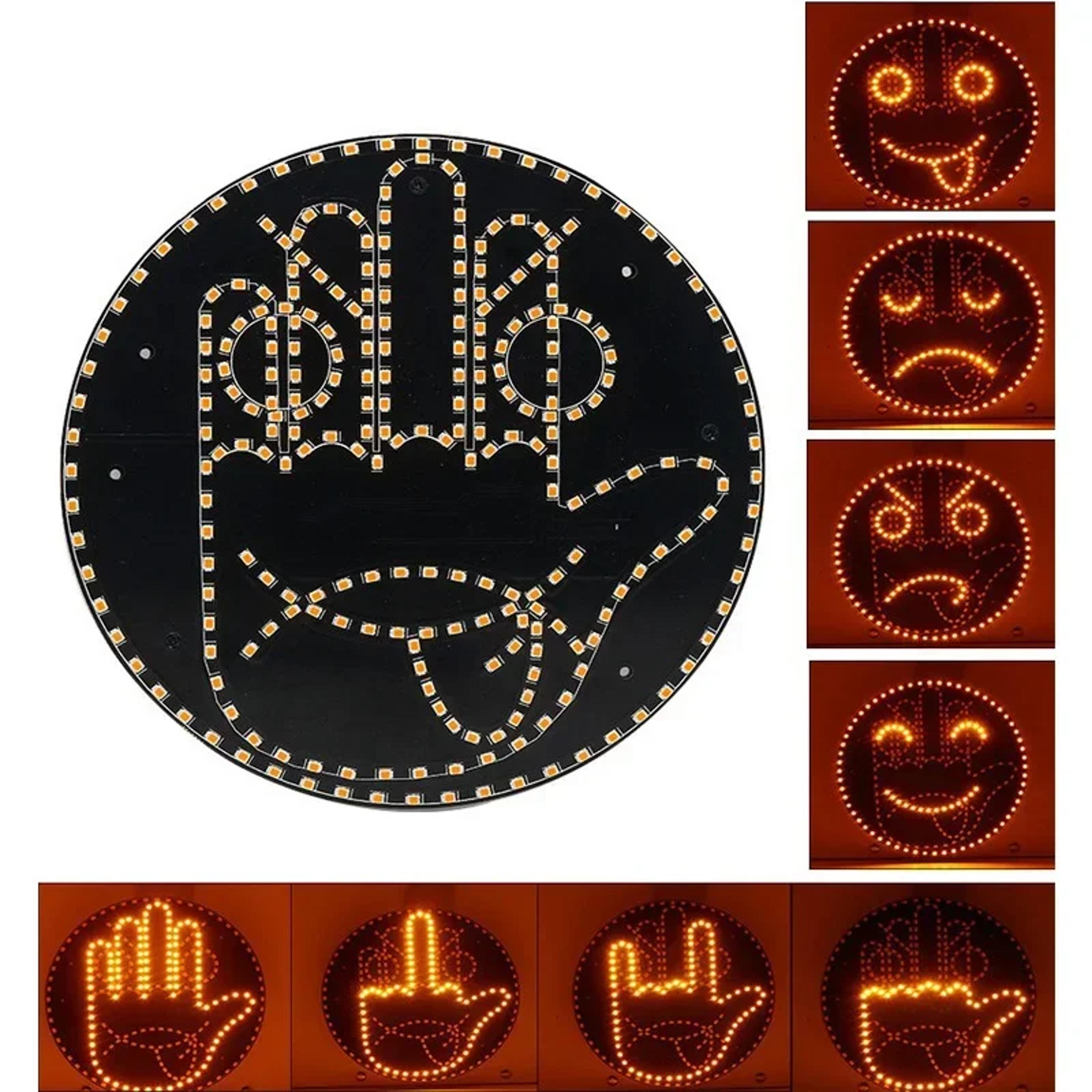 Creative Fun Car Gesture Finger Lights Lamp Anti Rear End Collision Car Warning Lights Interactive  3