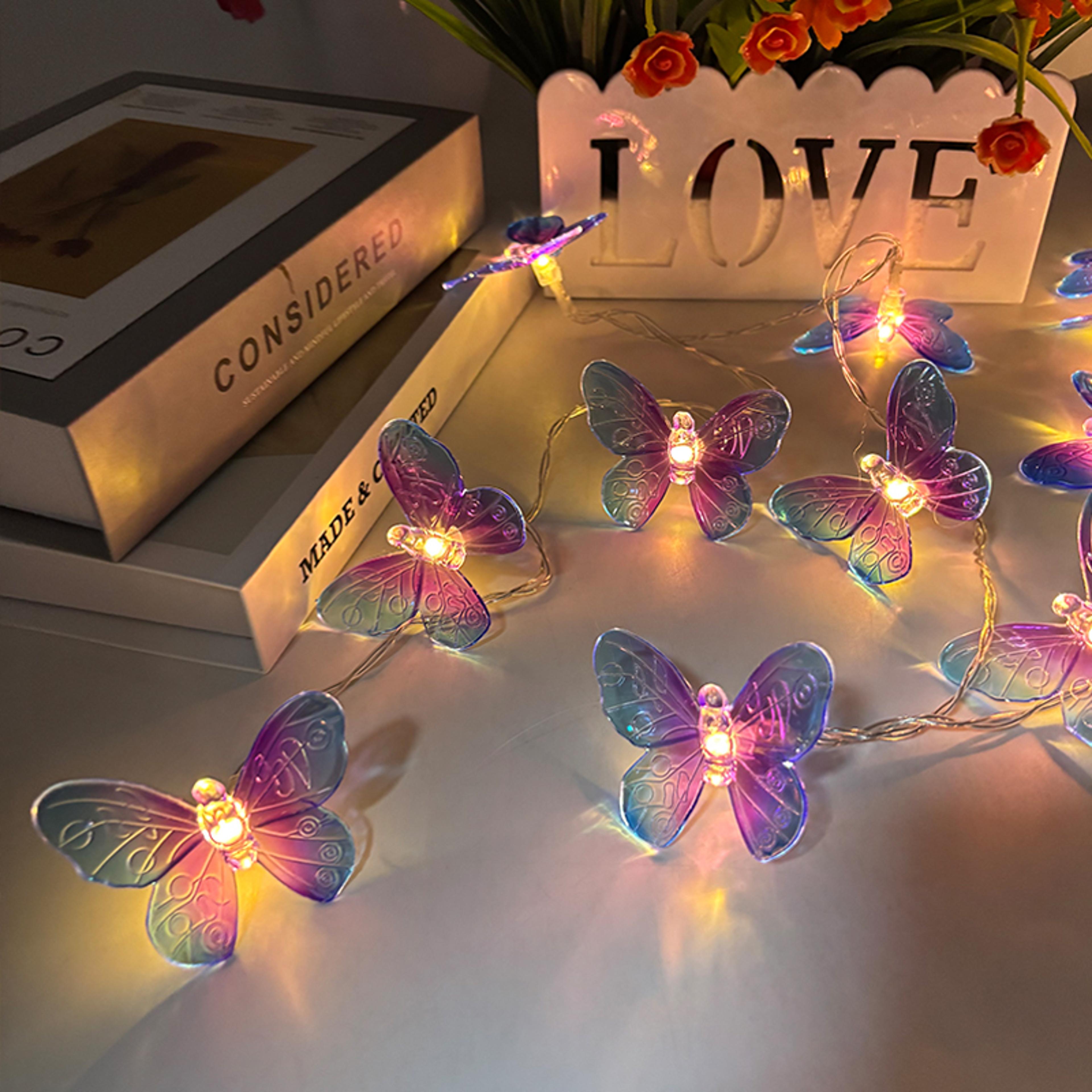 LED Batterypowered Butterfly Light String Fairy Lights For Wedding Birthday Party Room Garden Bedro 1