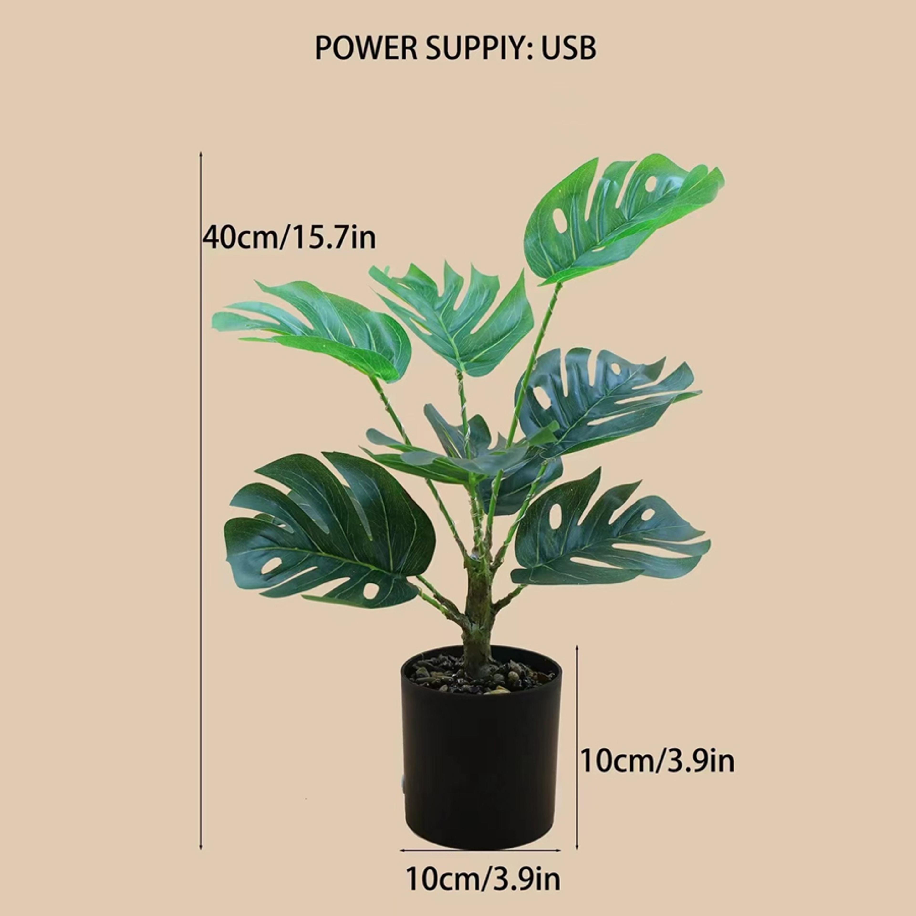 USB Plug Powered Simulated Plant LED Night Light Green Ivy Office Decor Indoor Landscape For Living 3