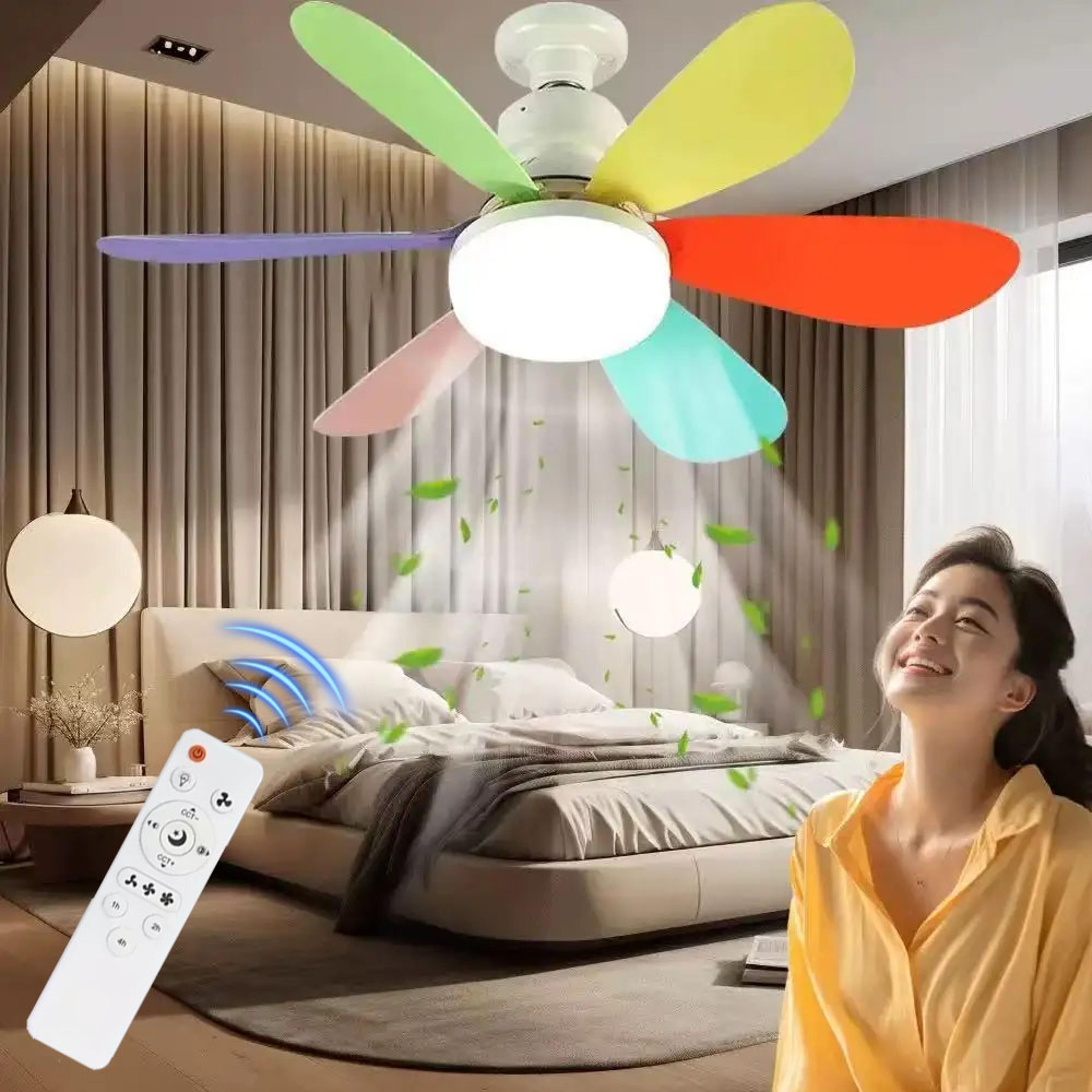 ceiling fan lighting, modern ceiling mount, dimmable light, smart led, remote control, adjustable color temperature,