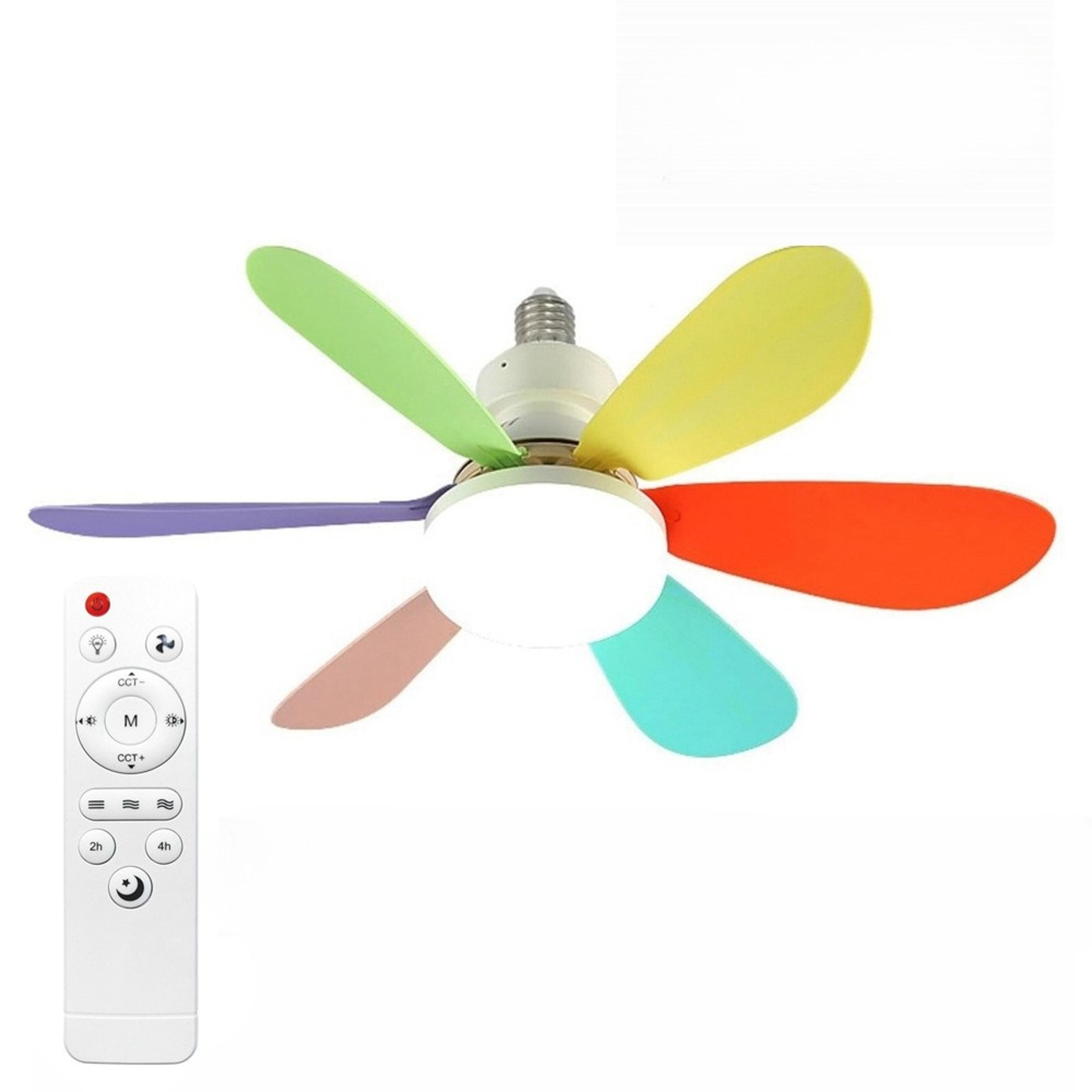 Ceiling Fan Lighting Modern Ceiling Mount Dimmable Light Smart LED Remote Control Adjustable Color  3