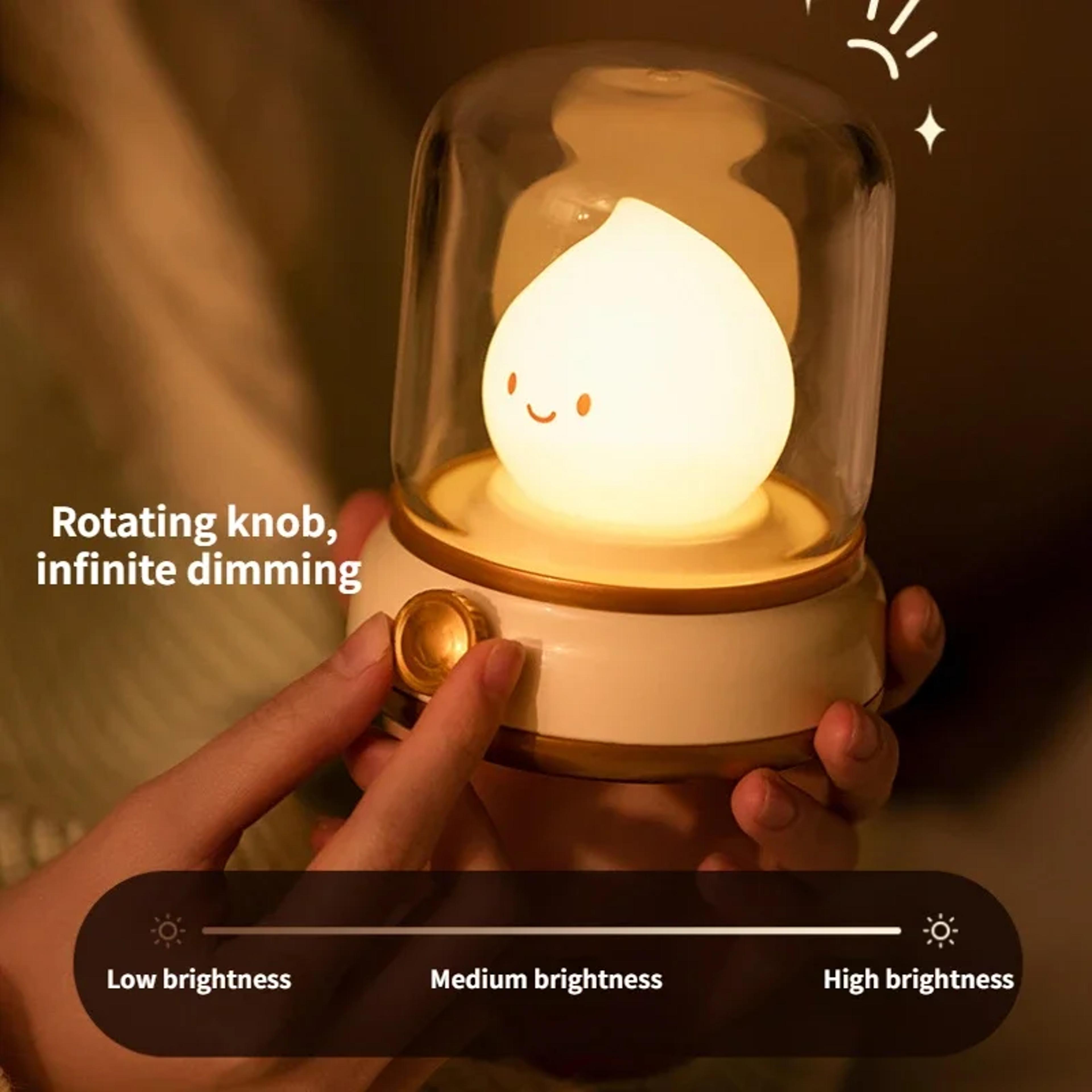 Cute Night Desktop Lamp USB Charged Portable Table Lamp Rechargeable Table Lamp For Bedroom Coffee  3