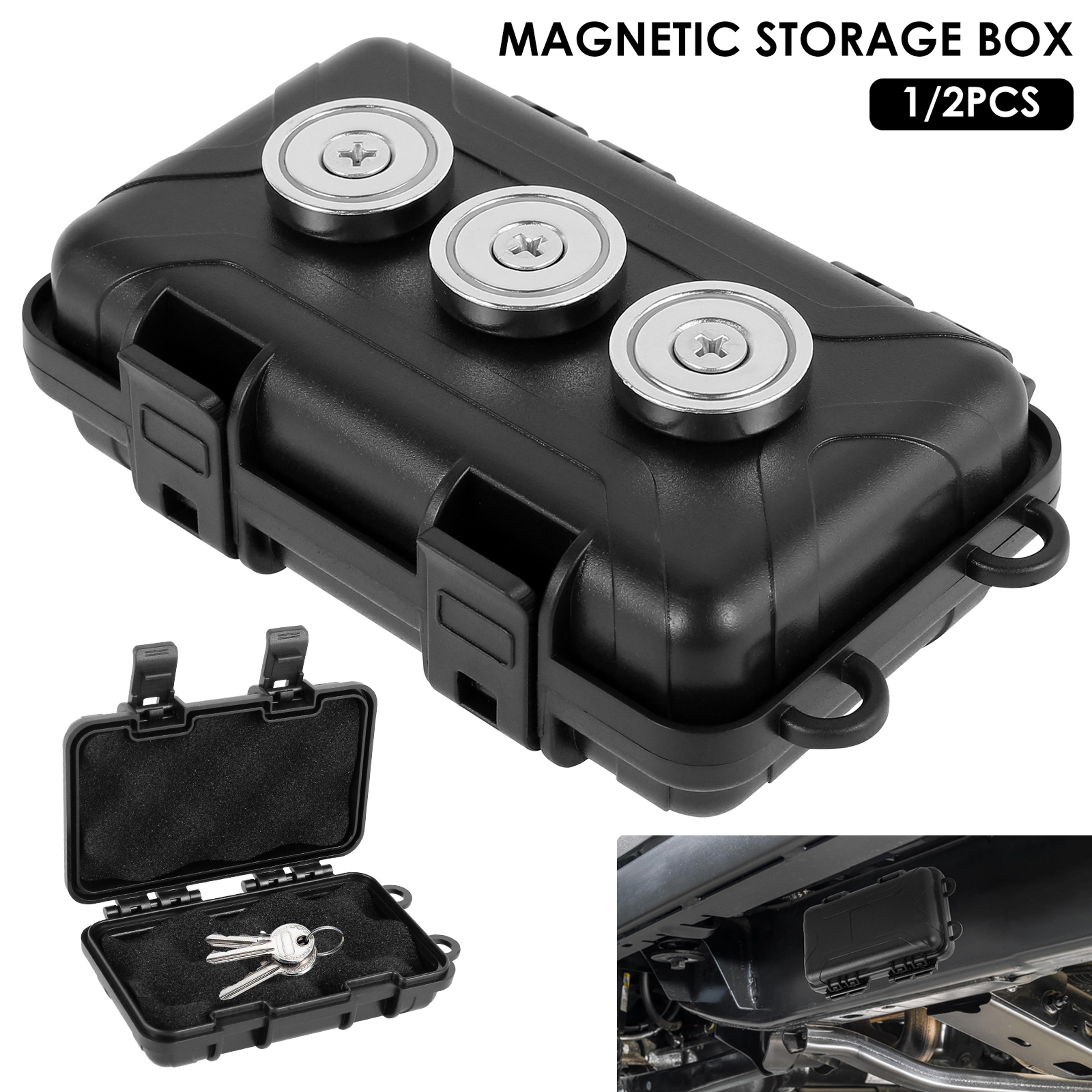 upgraded new magnetic key holder, waterproof under car hide key box, rustproof key hider, multi-functional box for spare