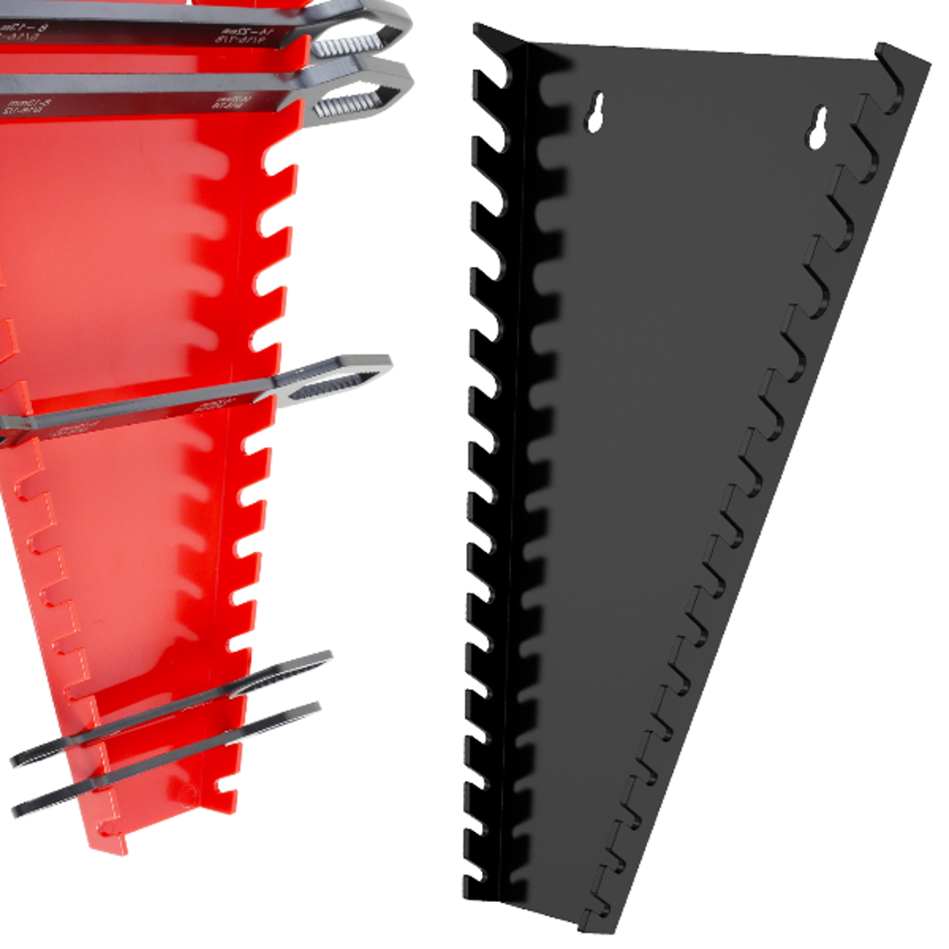 wrench spanner holder organizer, wall mounted tool tray rack, garage storage rail bracket, household tool organizer