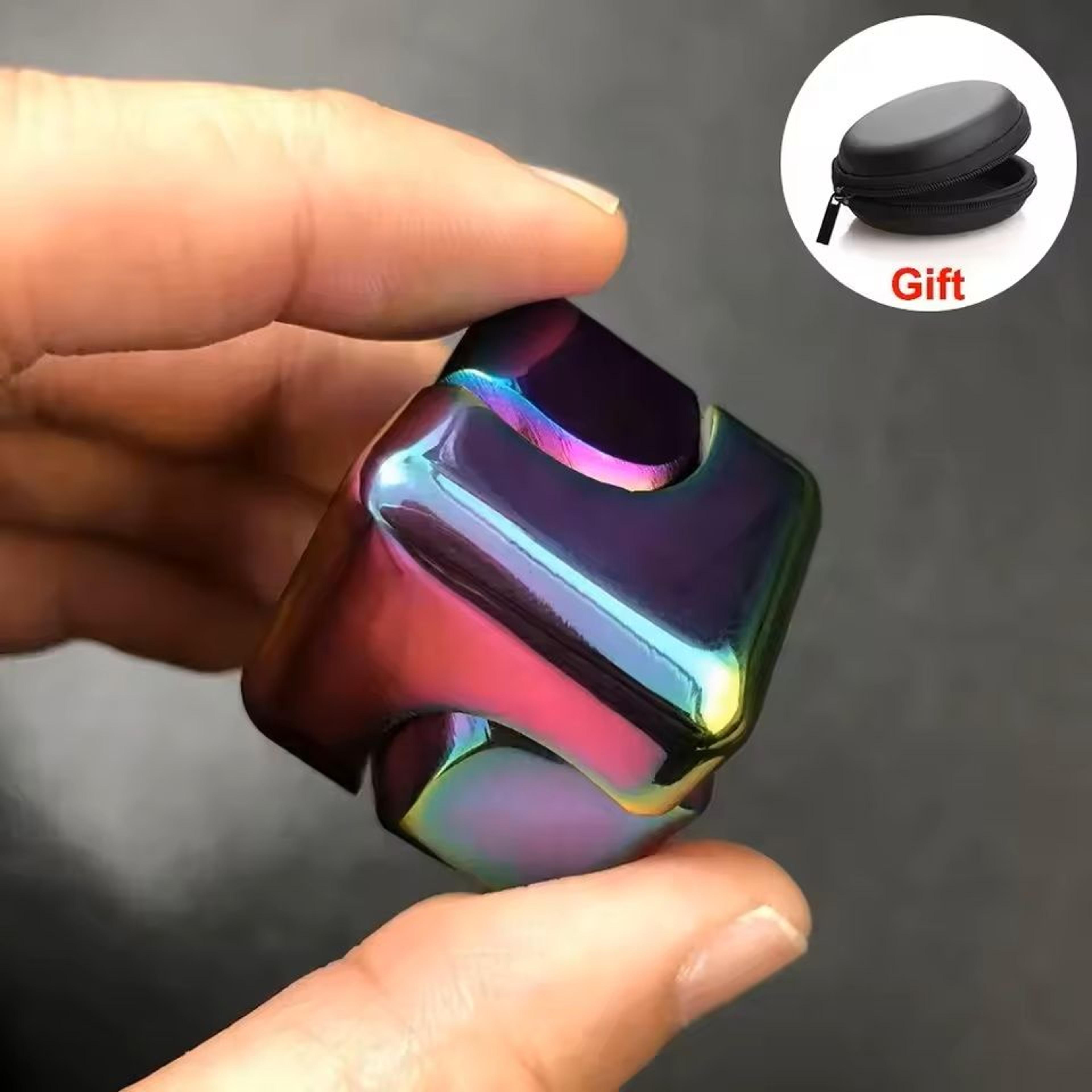 alloy cube spinner fidget toy for adults anti stress portable finger gyroscope