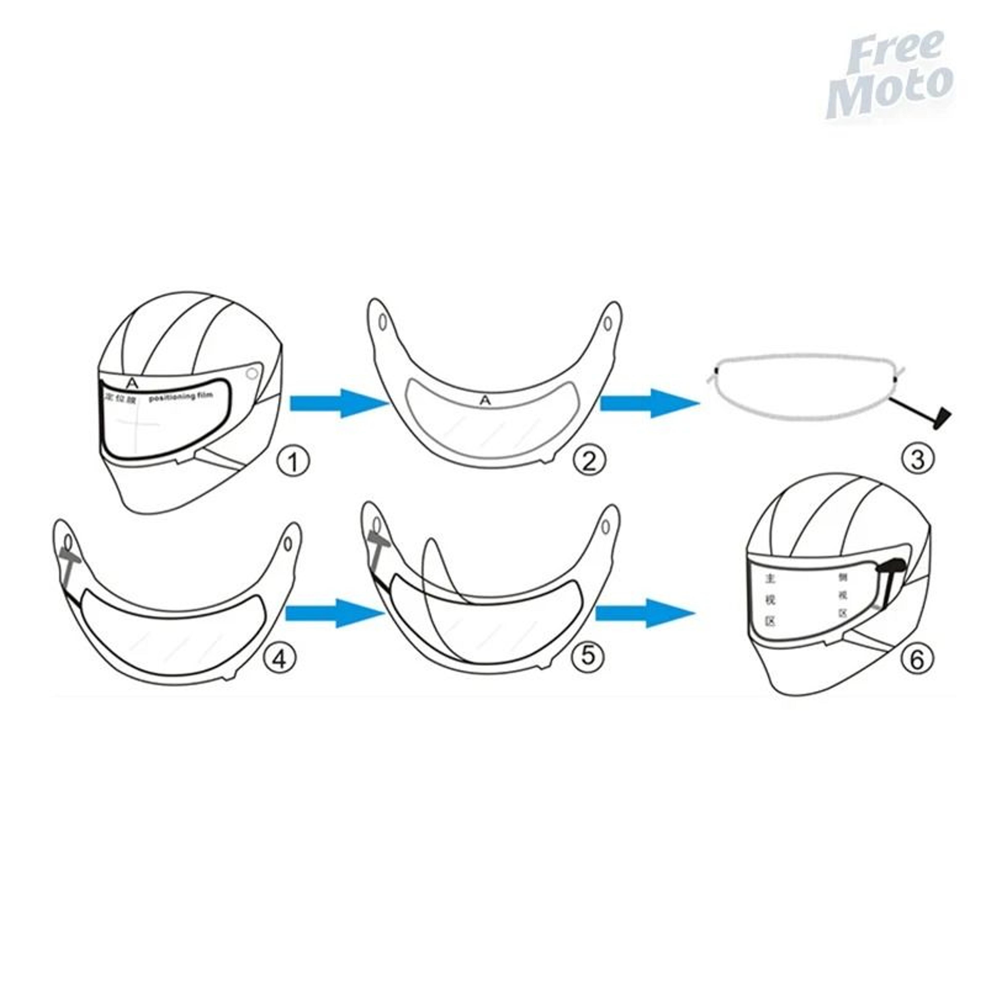 Motorcycle Heated AntiFog Helmet Visor Film With Optional Temperature Control 6