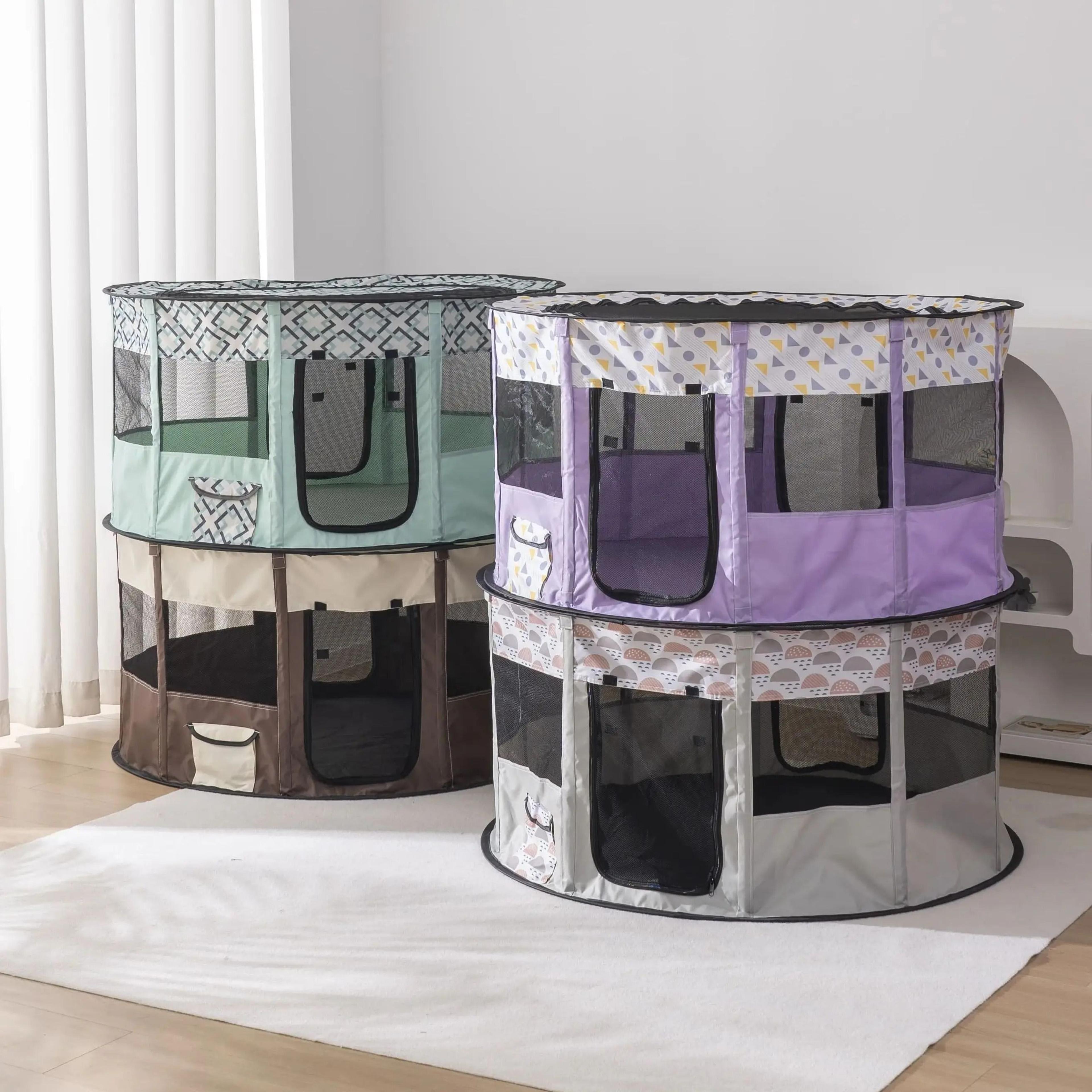 foldable mesh pet playpen indoor outdoor cat and dog tent