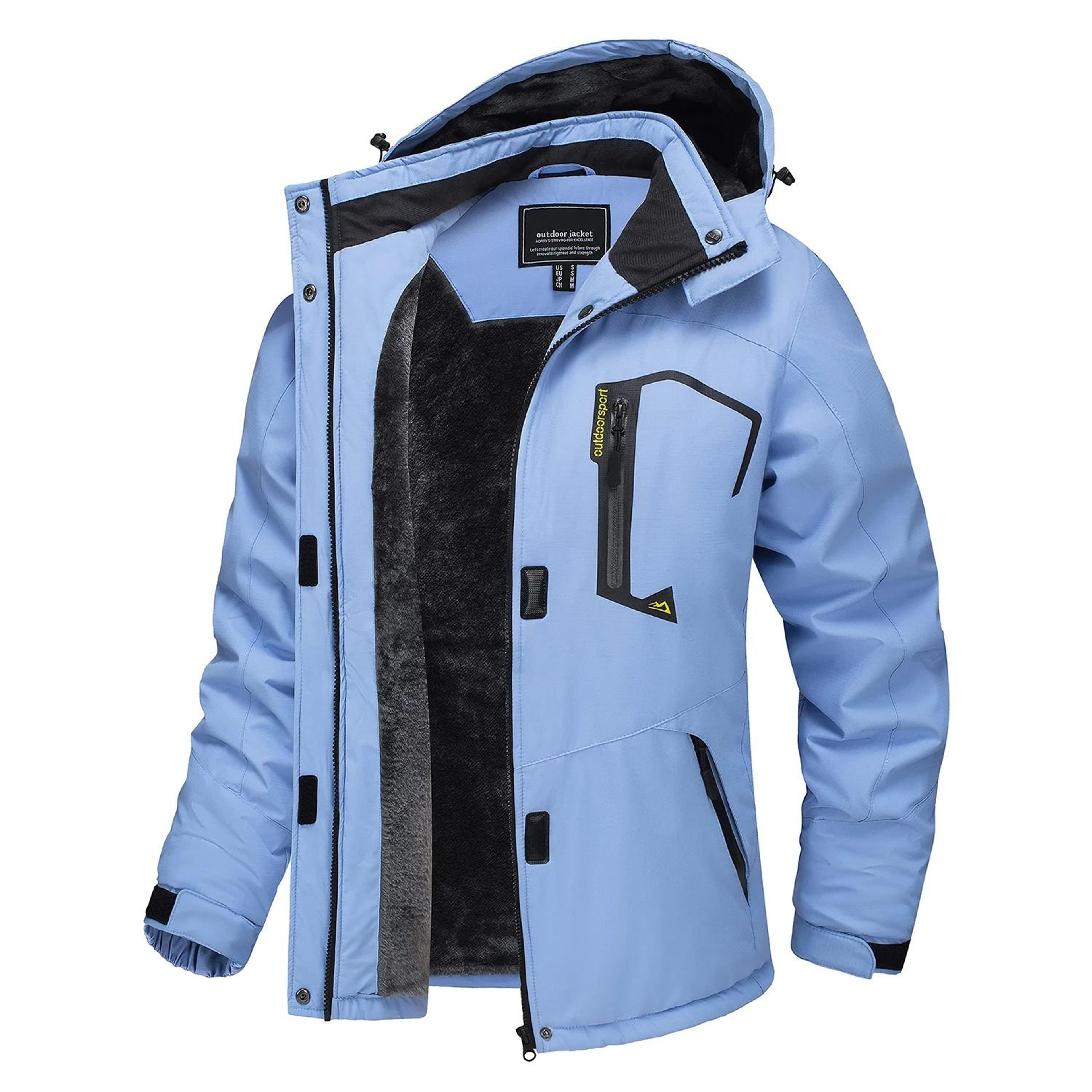 women winter waterproof ski jacket with fleece lining