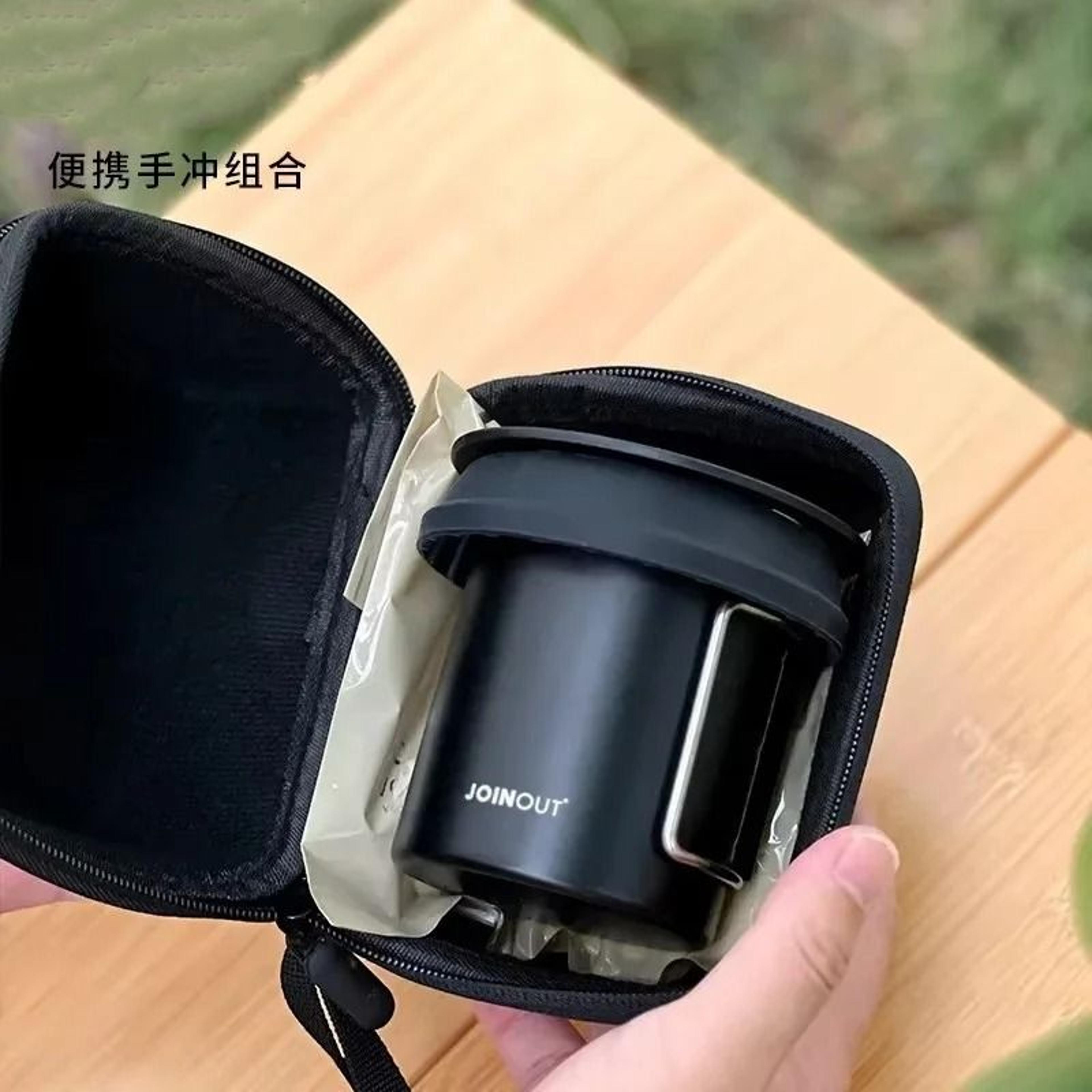 travelling hand brewed coffee set outdoor camping portable silicone filter mug