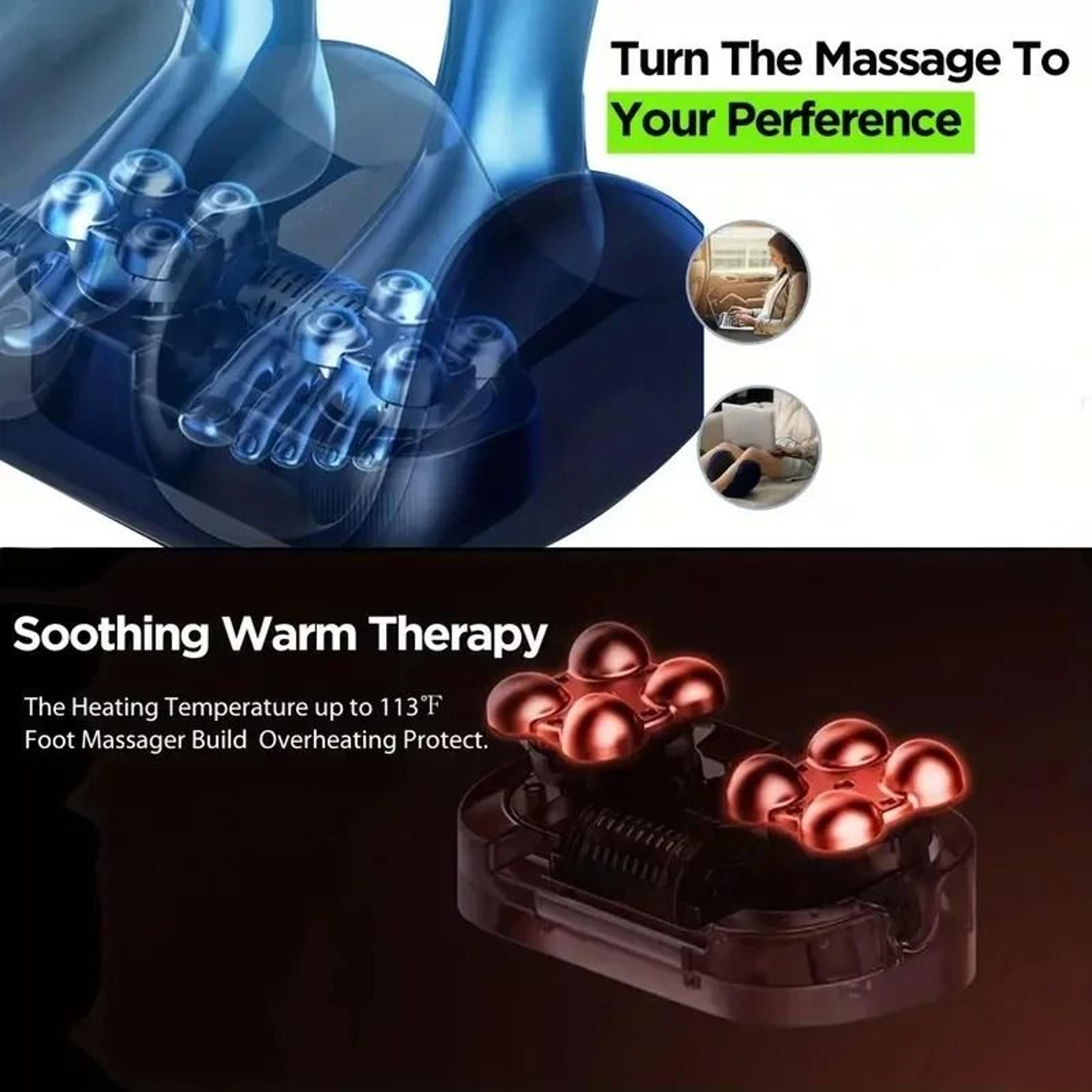 Extra Big Electric Foot Massager With Heat Shiatsu Kneading For Calf And Leg Relaxation 2