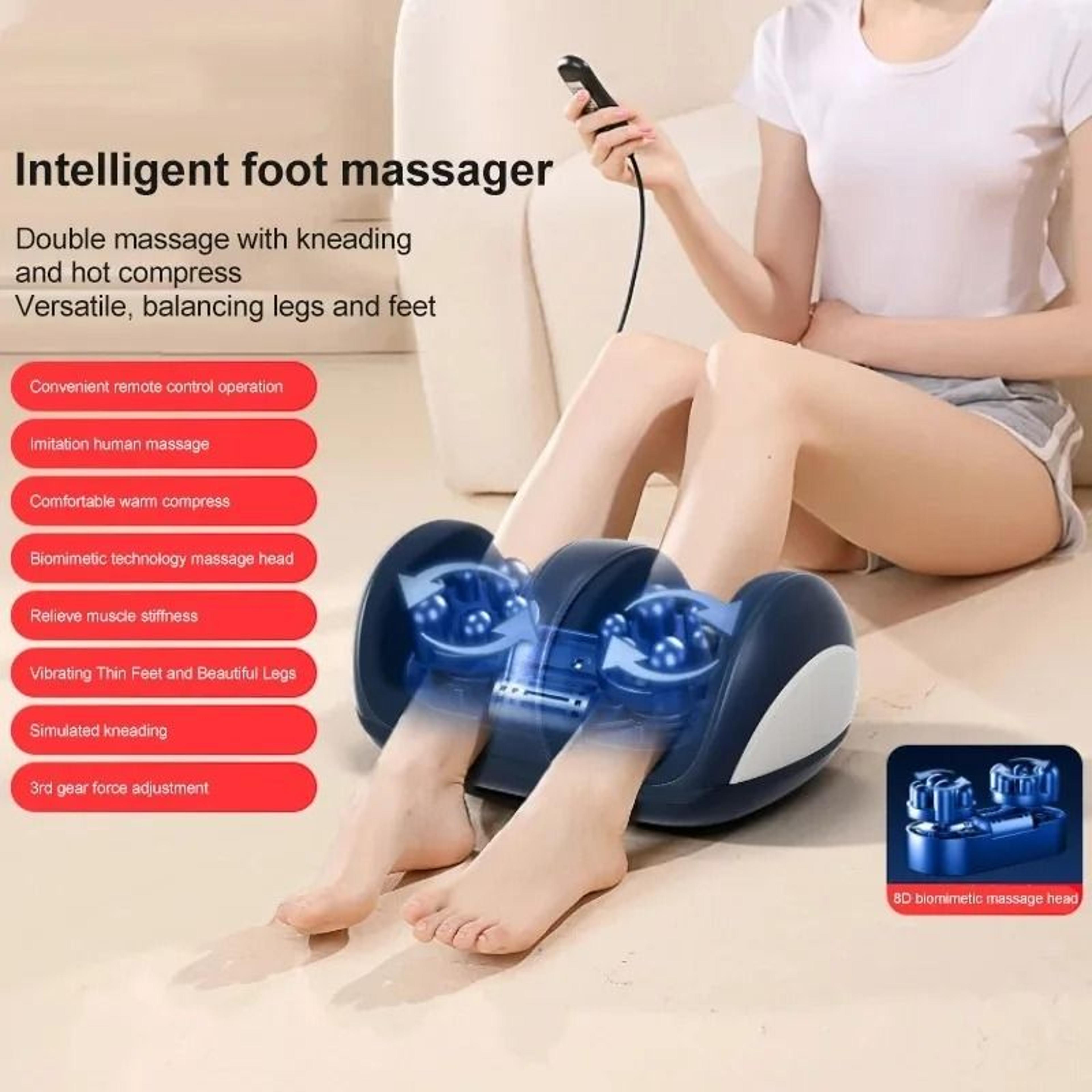 Extra Big Electric Foot Massager With Heat Shiatsu Kneading For Calf And Leg Relaxation 7