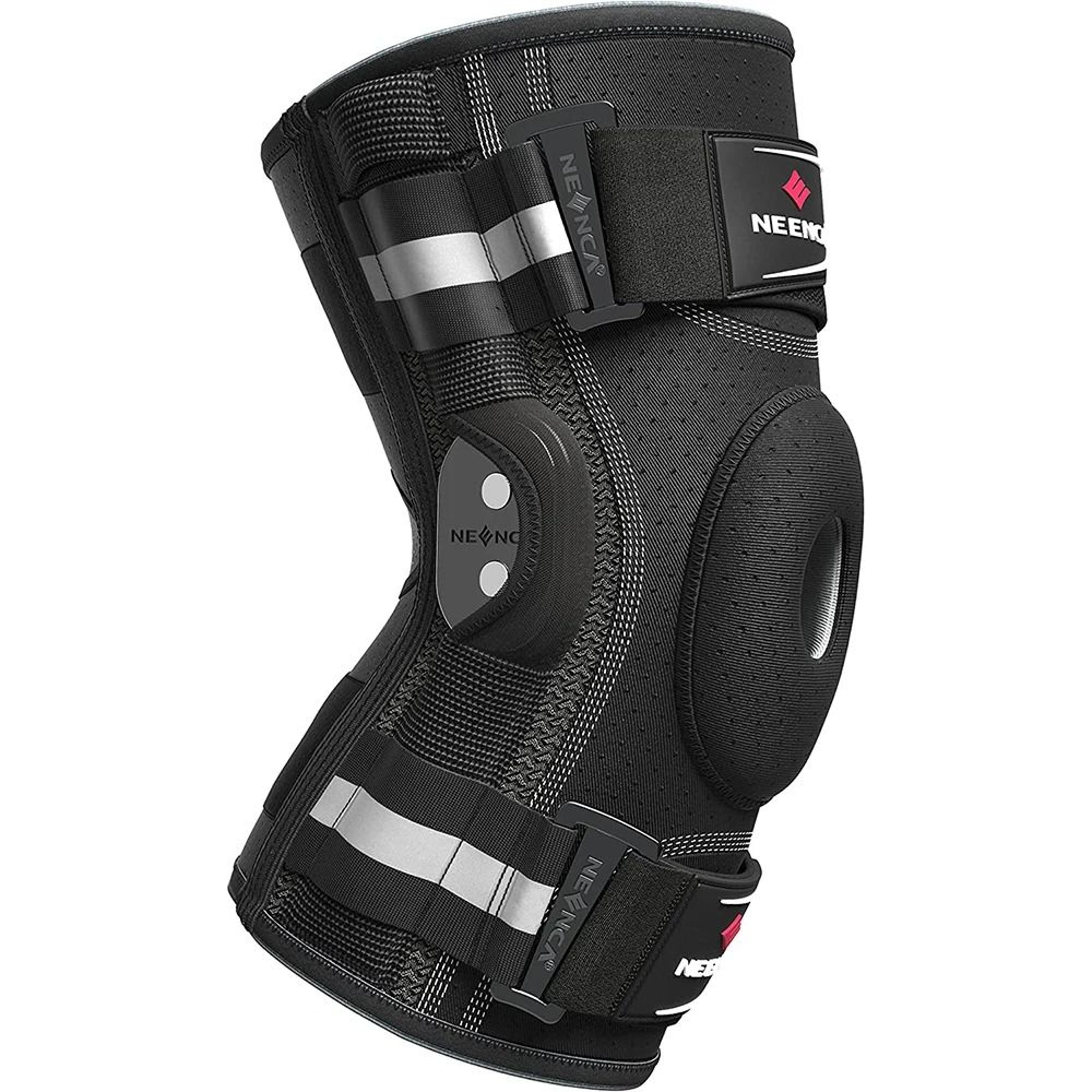 hinged knee brace with side stabilizers for joint pain relief arthritis meniscus tear acl pcl support