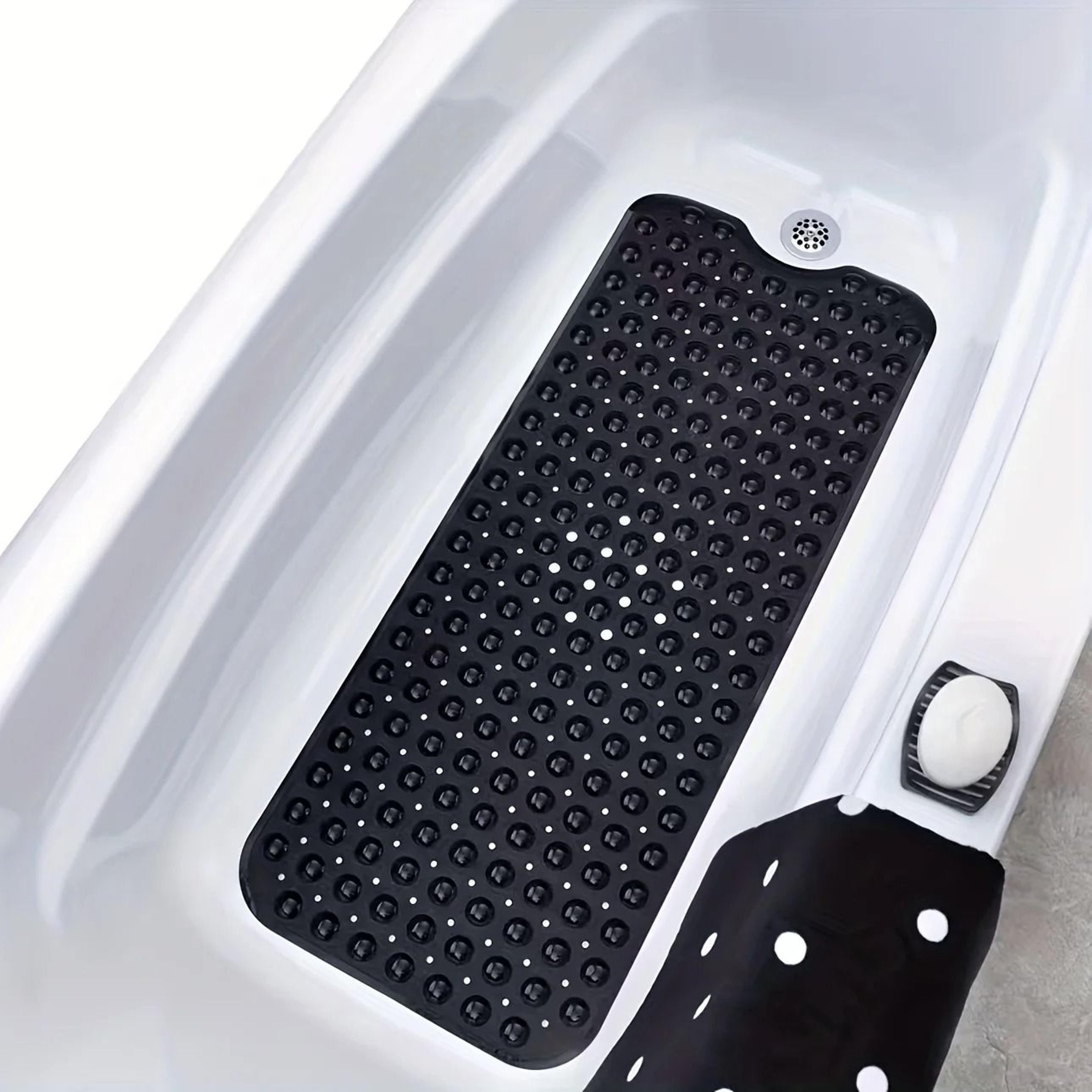 non slip shower mat with drain holes and suction cups