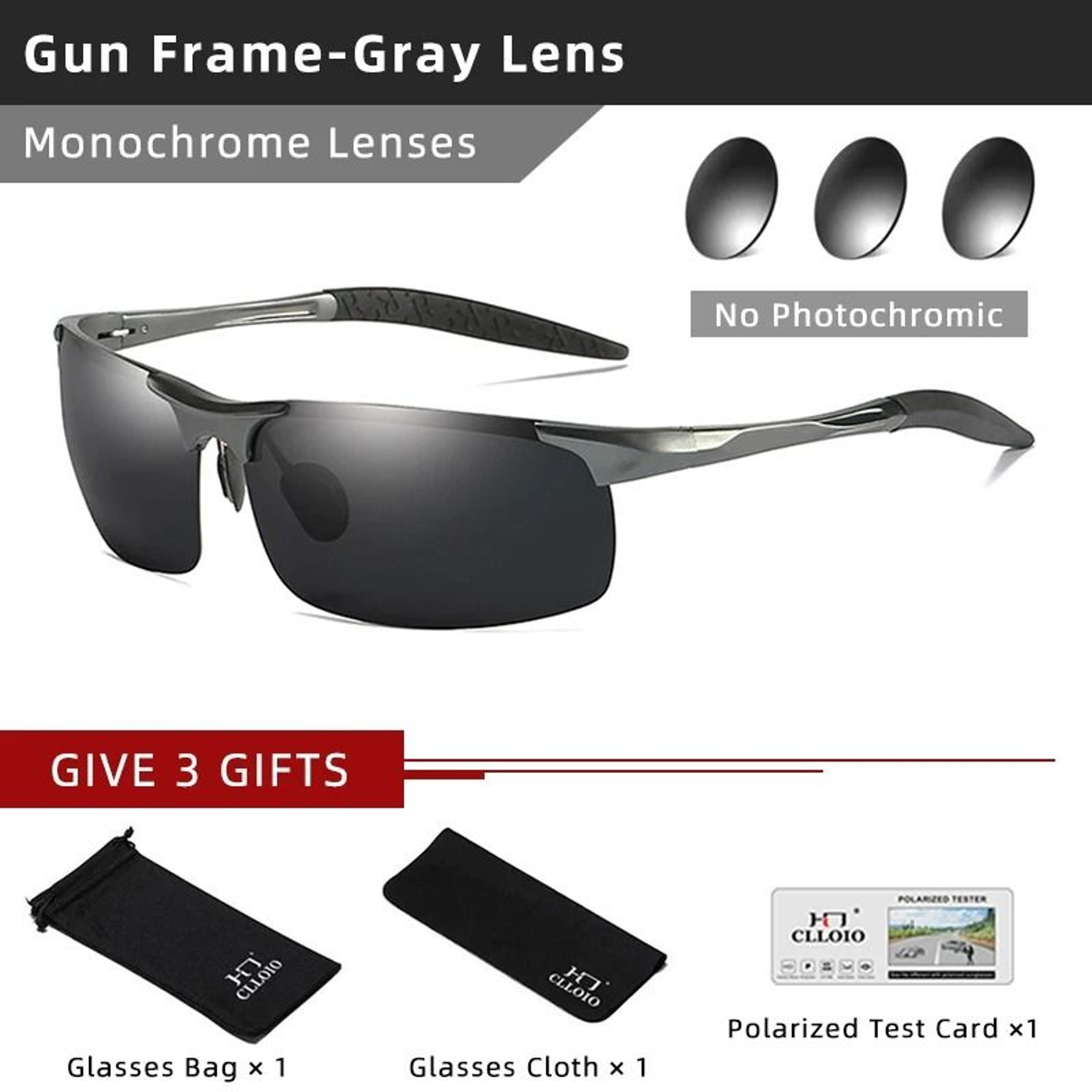 Photochromic Polarized Sunglasses For Men Aluminum AntiGlare Driving Glasses 7