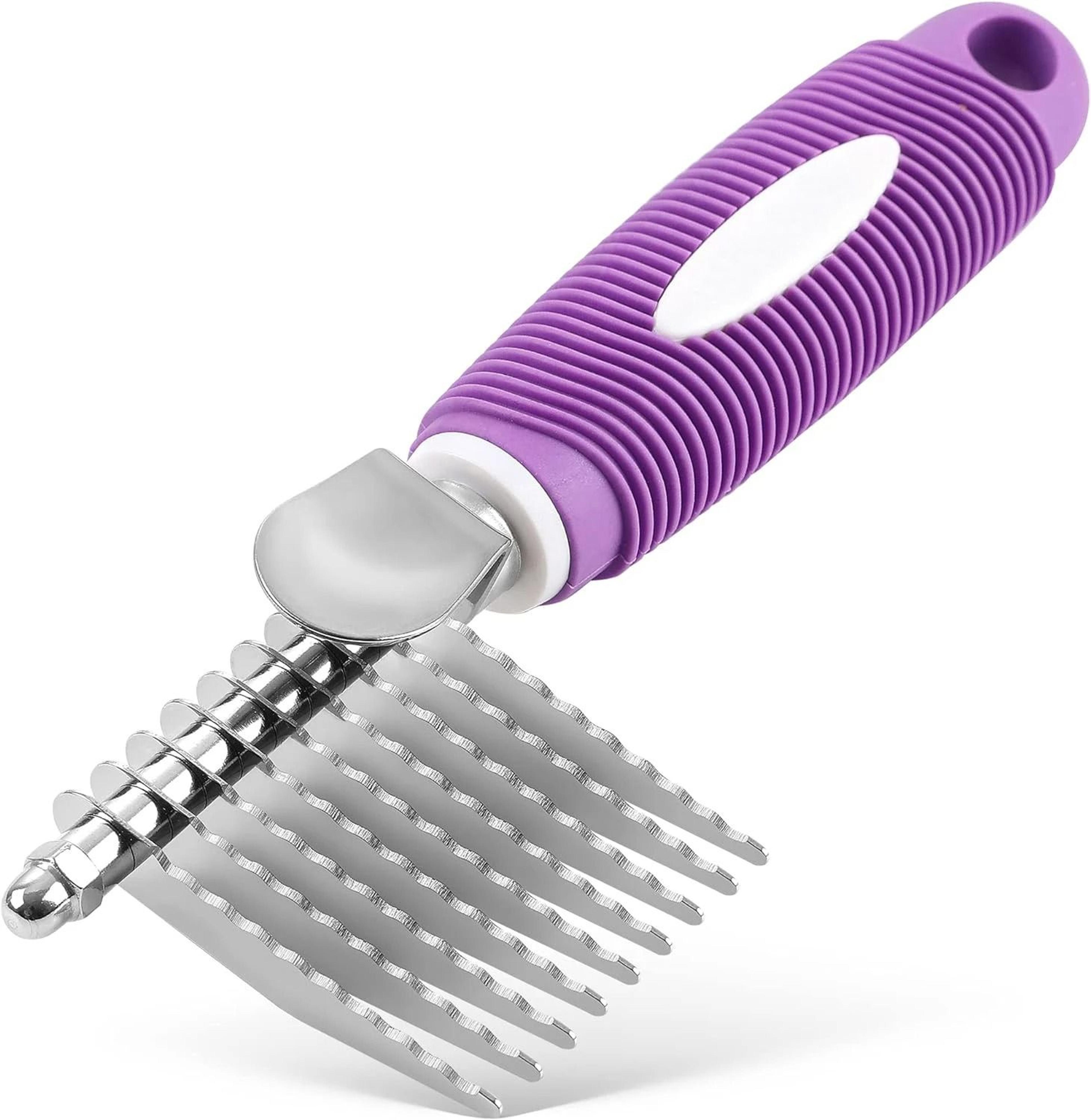 pet dematting comb with long safety blades for dogs and cats