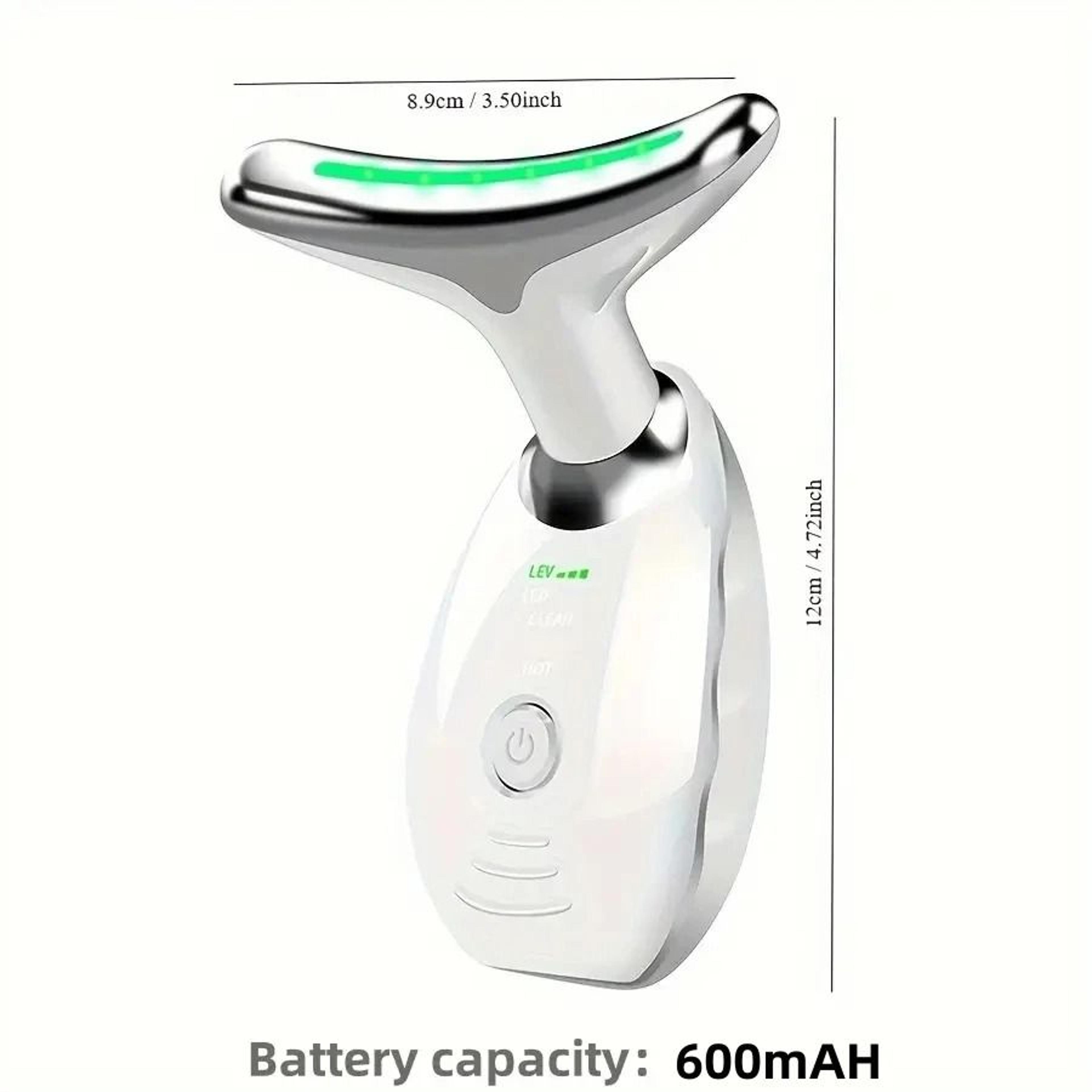 7 LED Color Neck And Face Massager Portable Beauty Device With Vibration And USB Charging 2