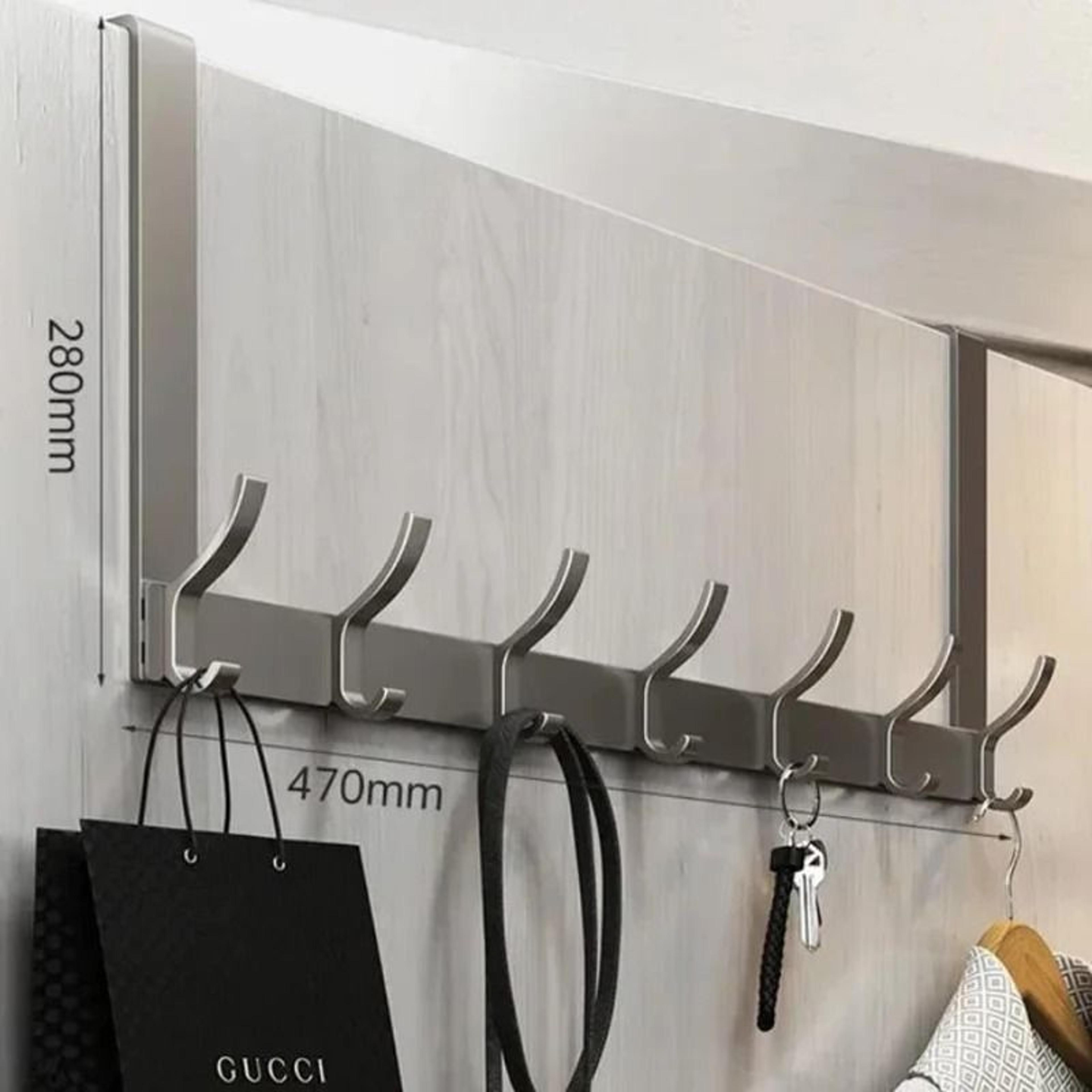 Over The Door Organizer Hook Rack  SpaceSaving Clothes Coat Hat And Towel Hanger For Home And Bathr 16