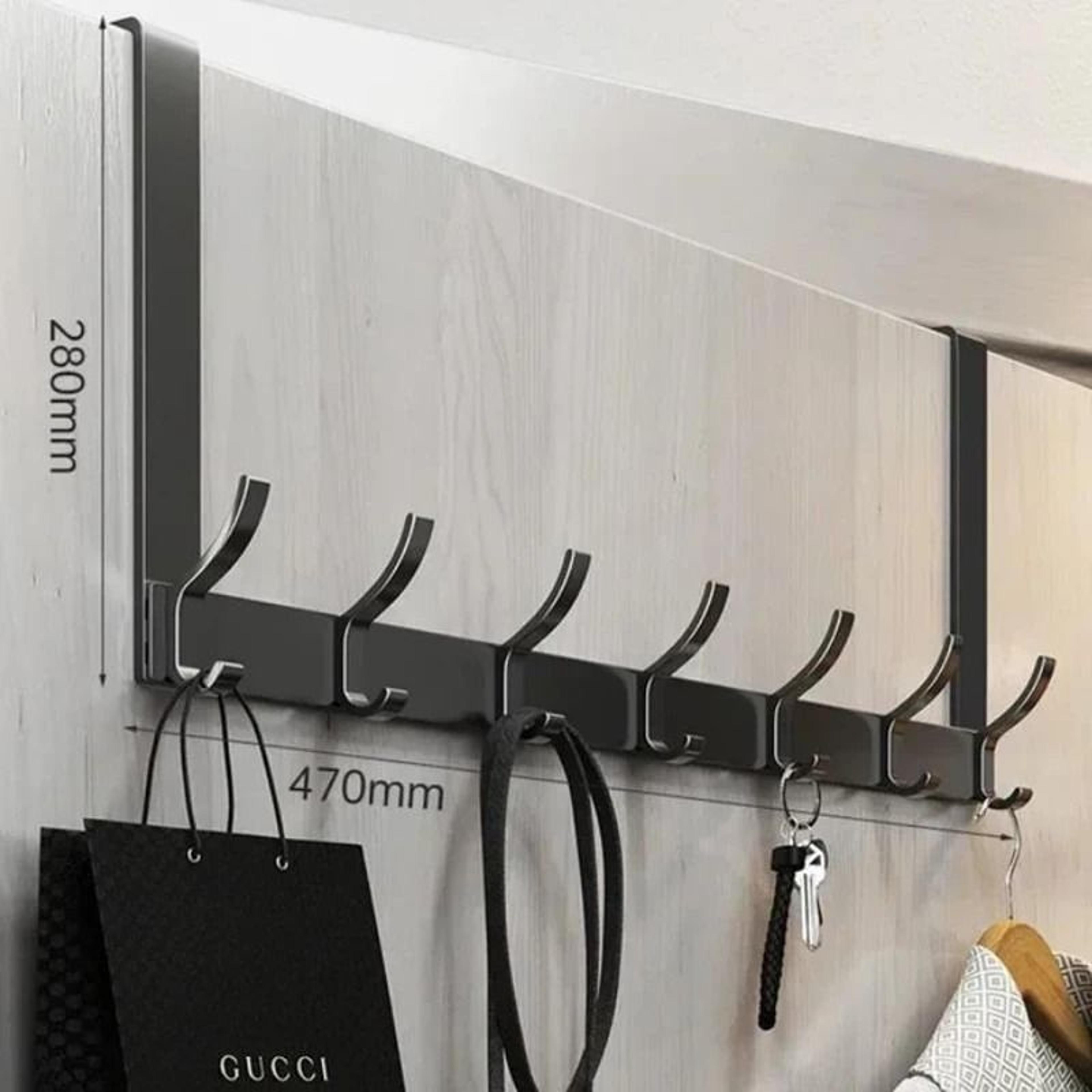 Over The Door Organizer Hook Rack  SpaceSaving Clothes Coat Hat And Towel Hanger For Home And Bathr 6