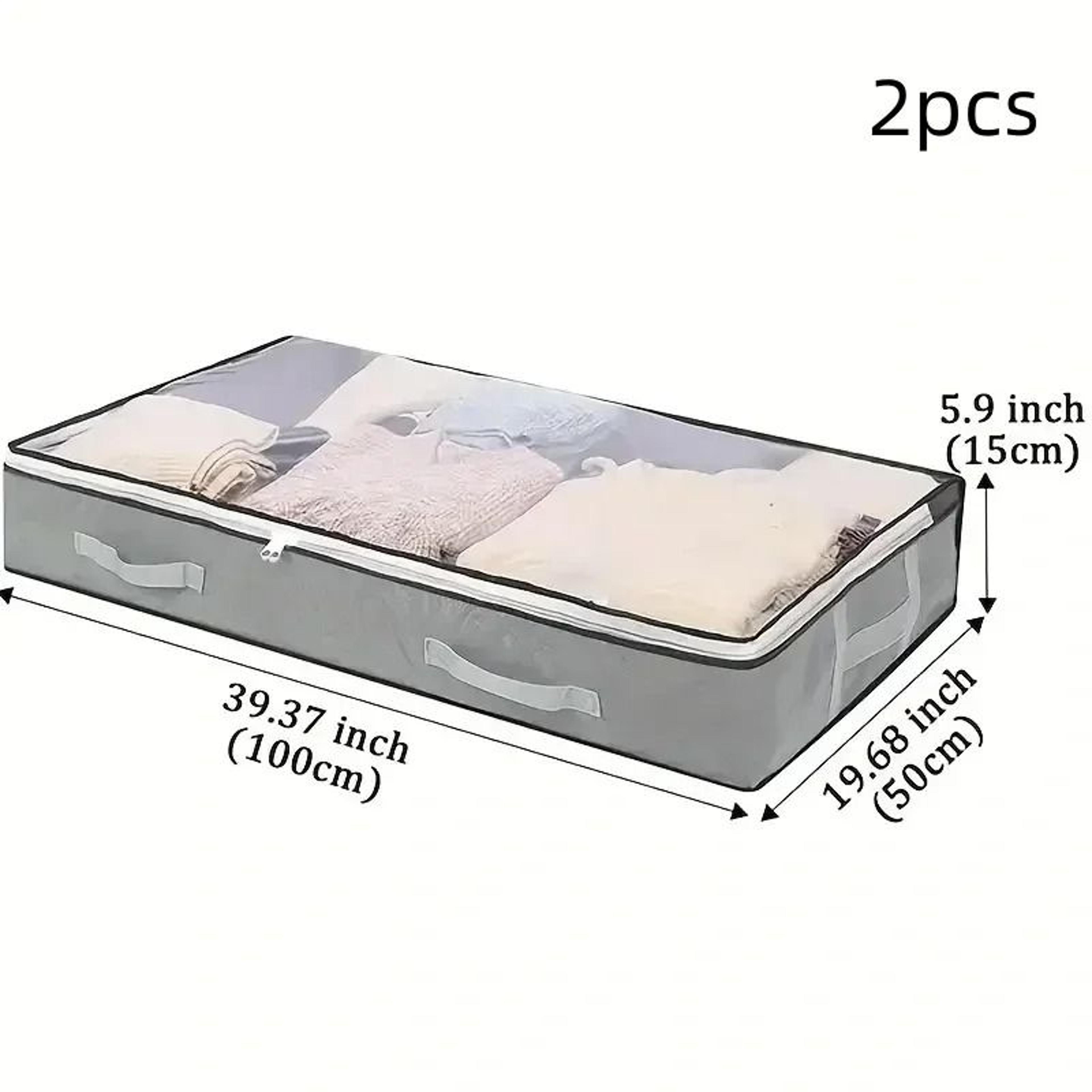 Under Bed Storage Box Dustproof Organizer With Reinforced Handles For Comforters And Toys 6