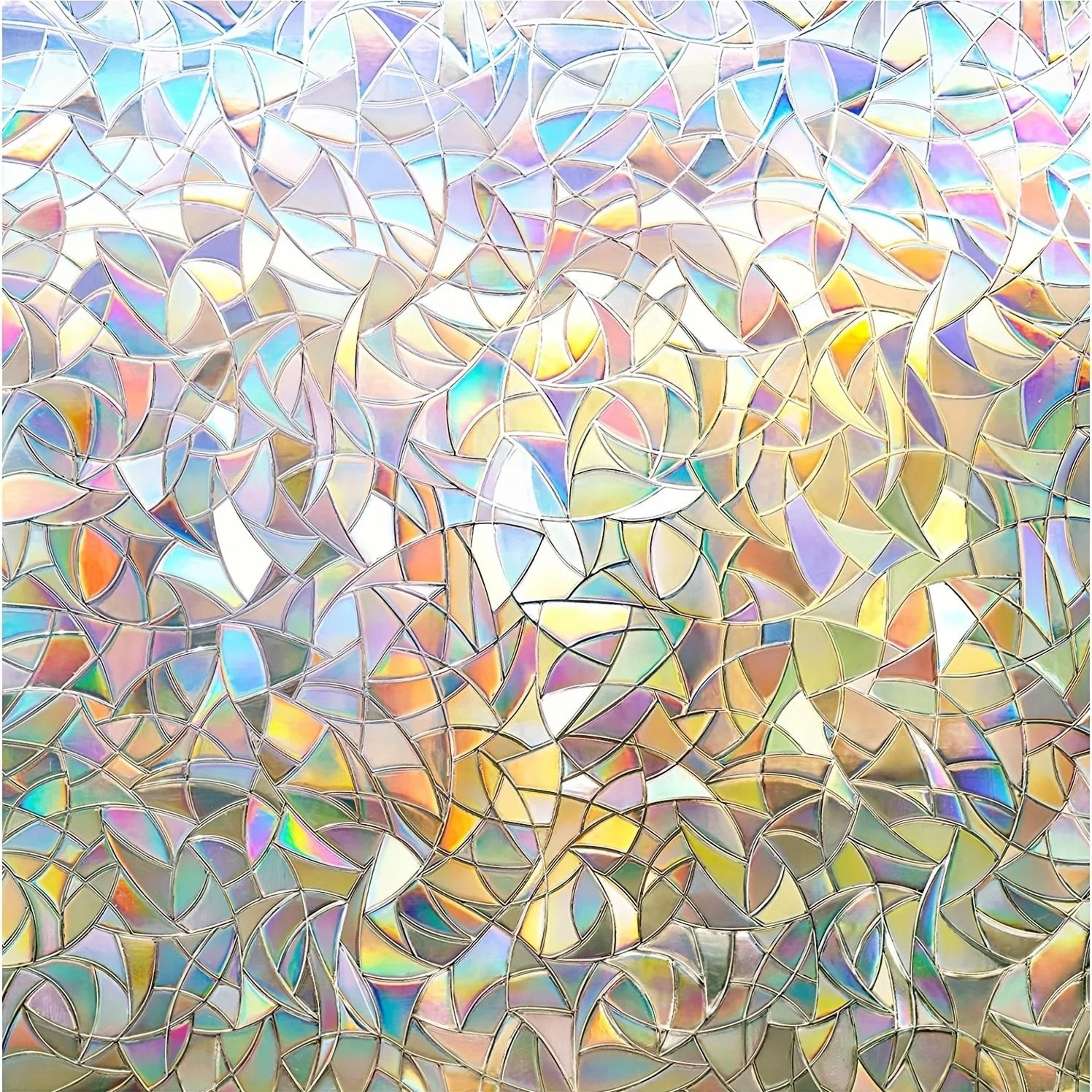 3d decorative privacy window film stained glass static cling vinyl sticker