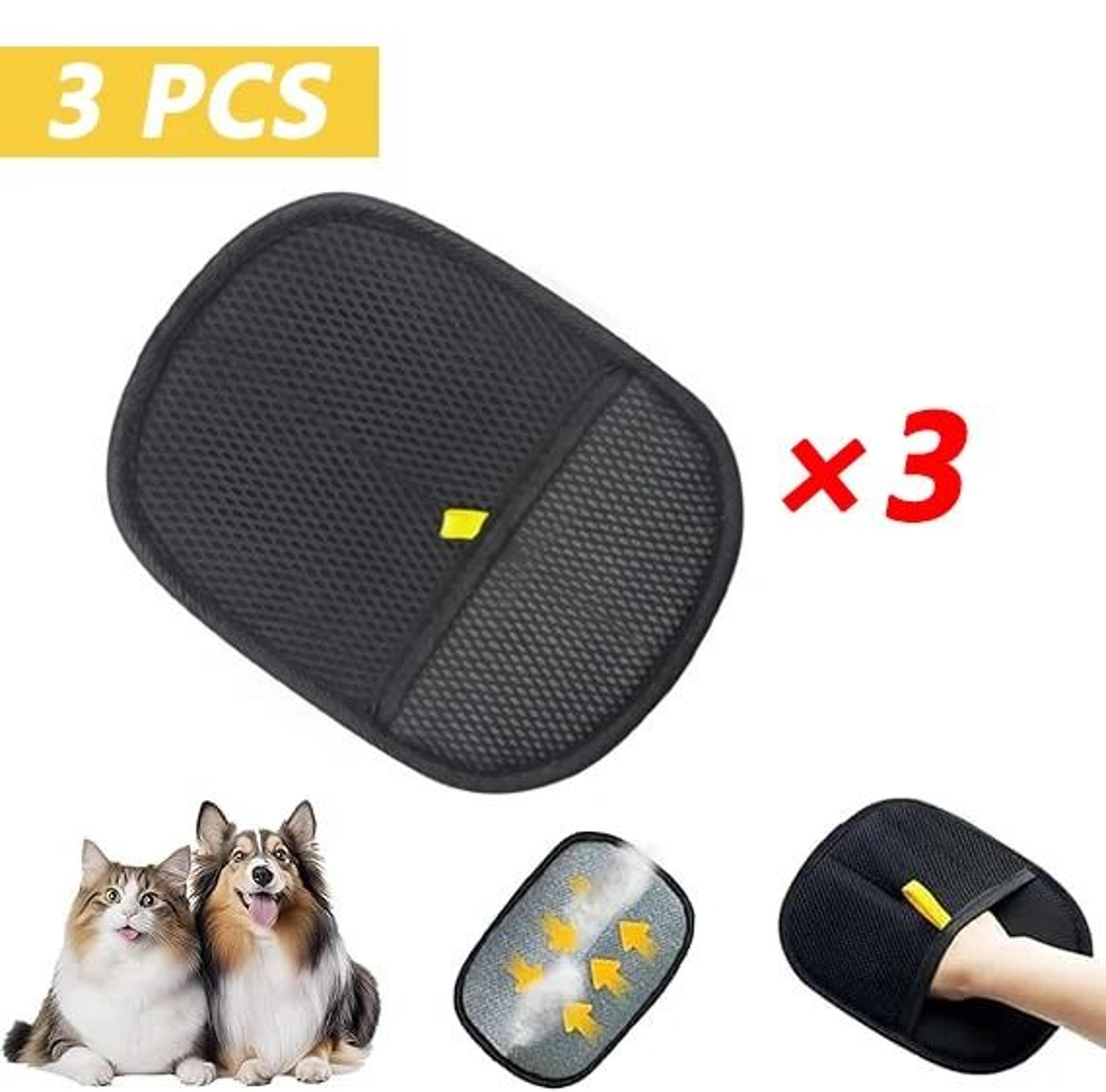 Reusable Pet Hair Removal Gloves DoubleSided Static Fur Remover Grooming Tool For Carpets Furniture 9