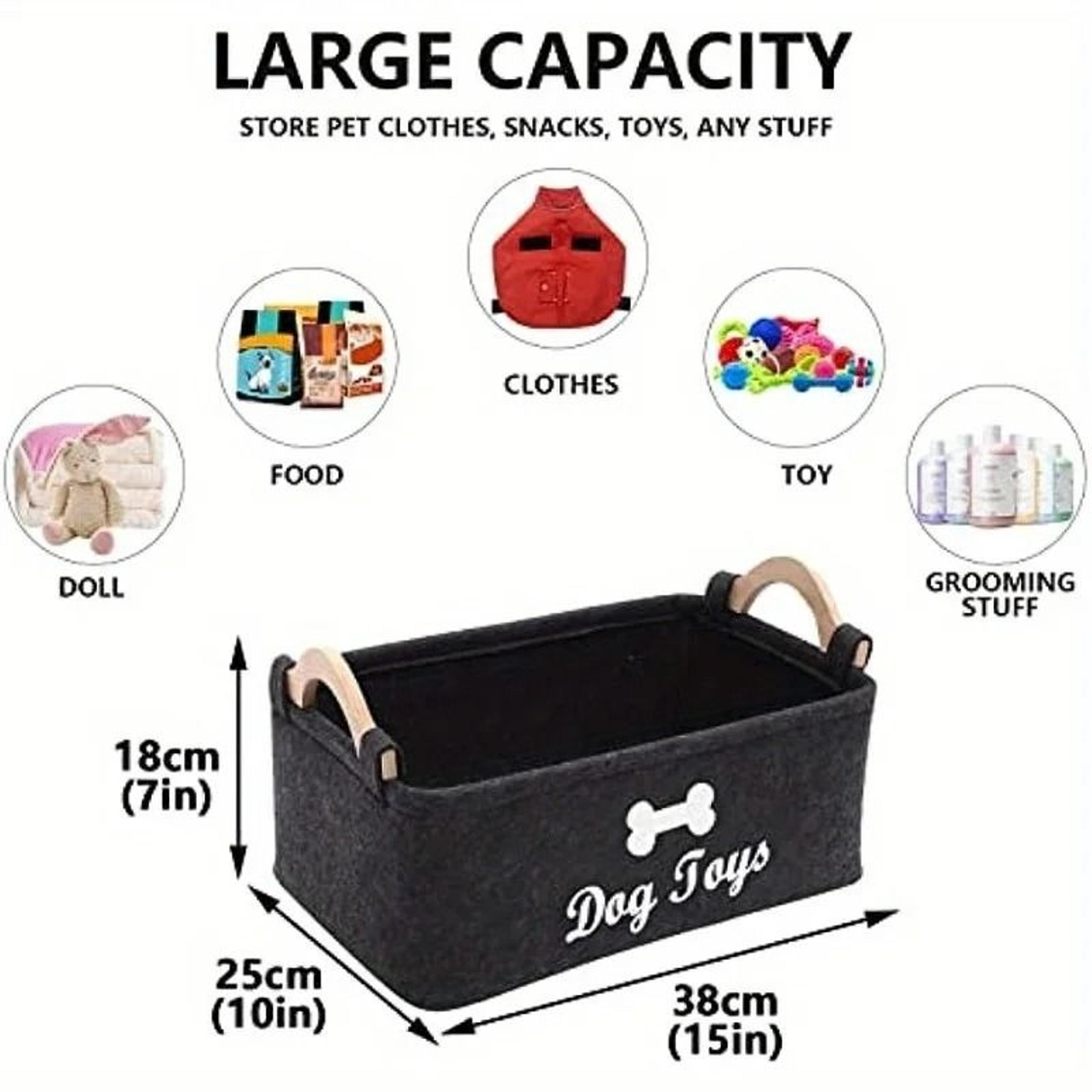 Felt Pet Toy Storage Box Organizer For Dogs And Cats 1
