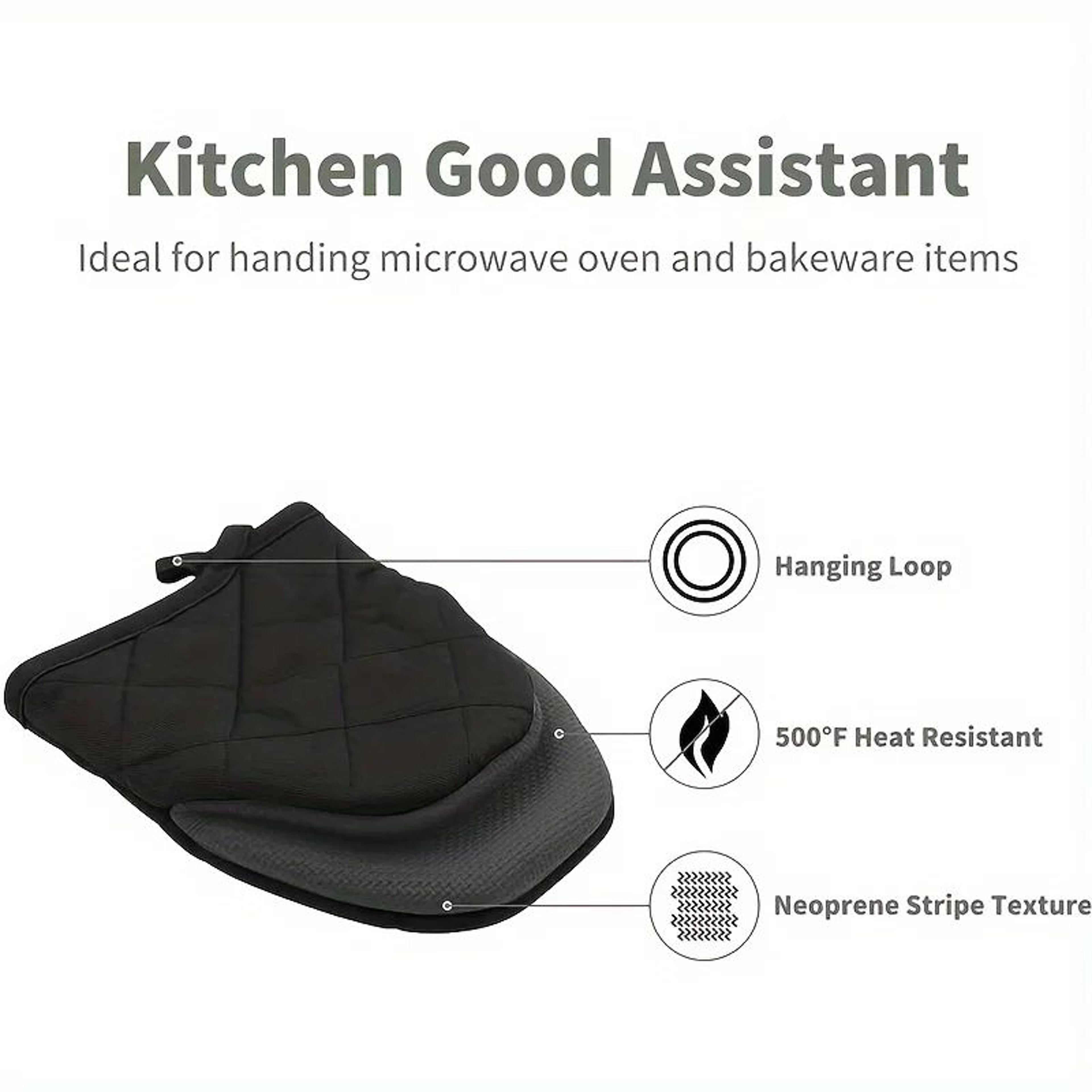 Multilayer Silicone Oven Mitts Non Slip Heat Resistant Kitchen Gloves For Cooking And Baking 3