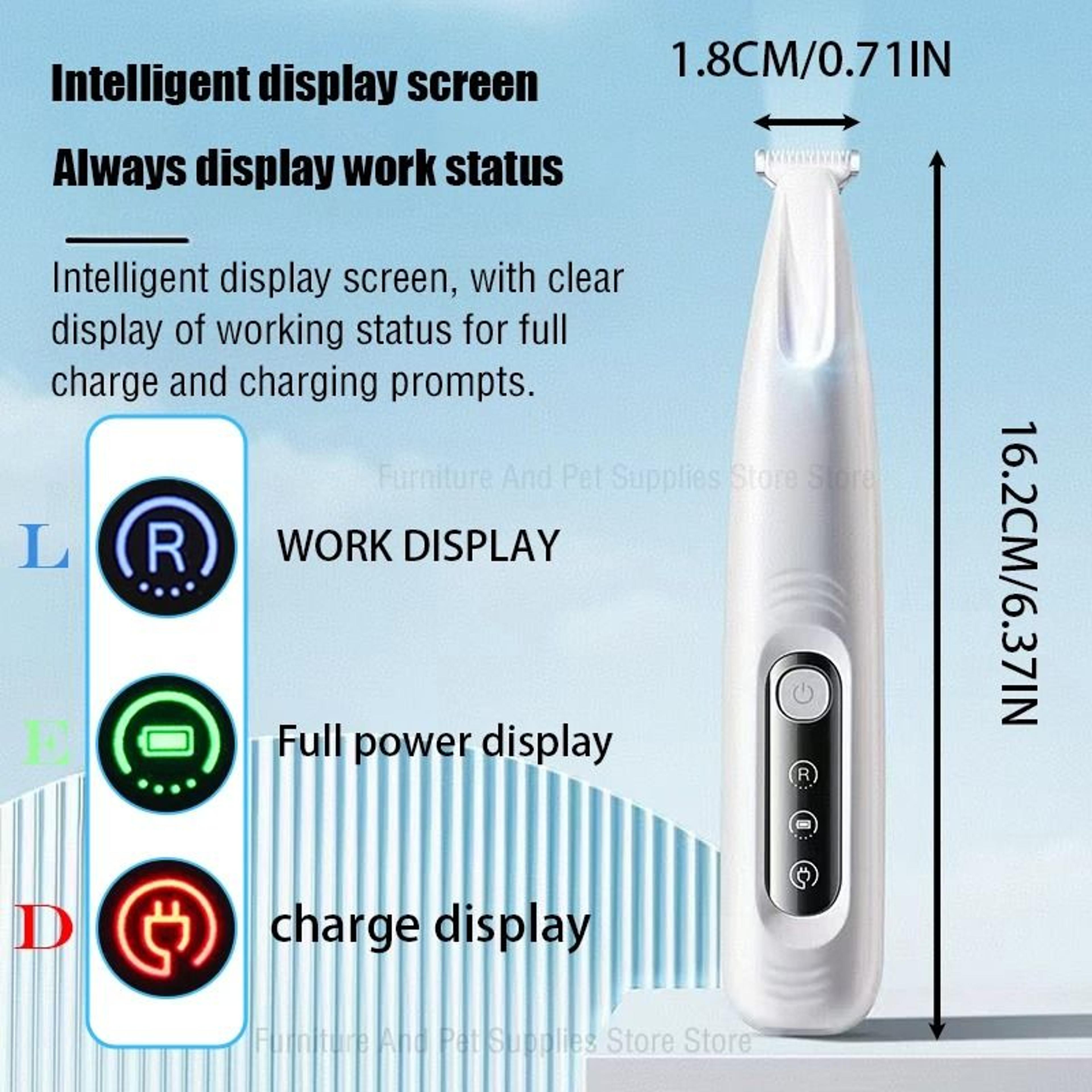 Waterproof Pet Paw Trimmer With LED Light And Display For Safe Precise Grooming 5