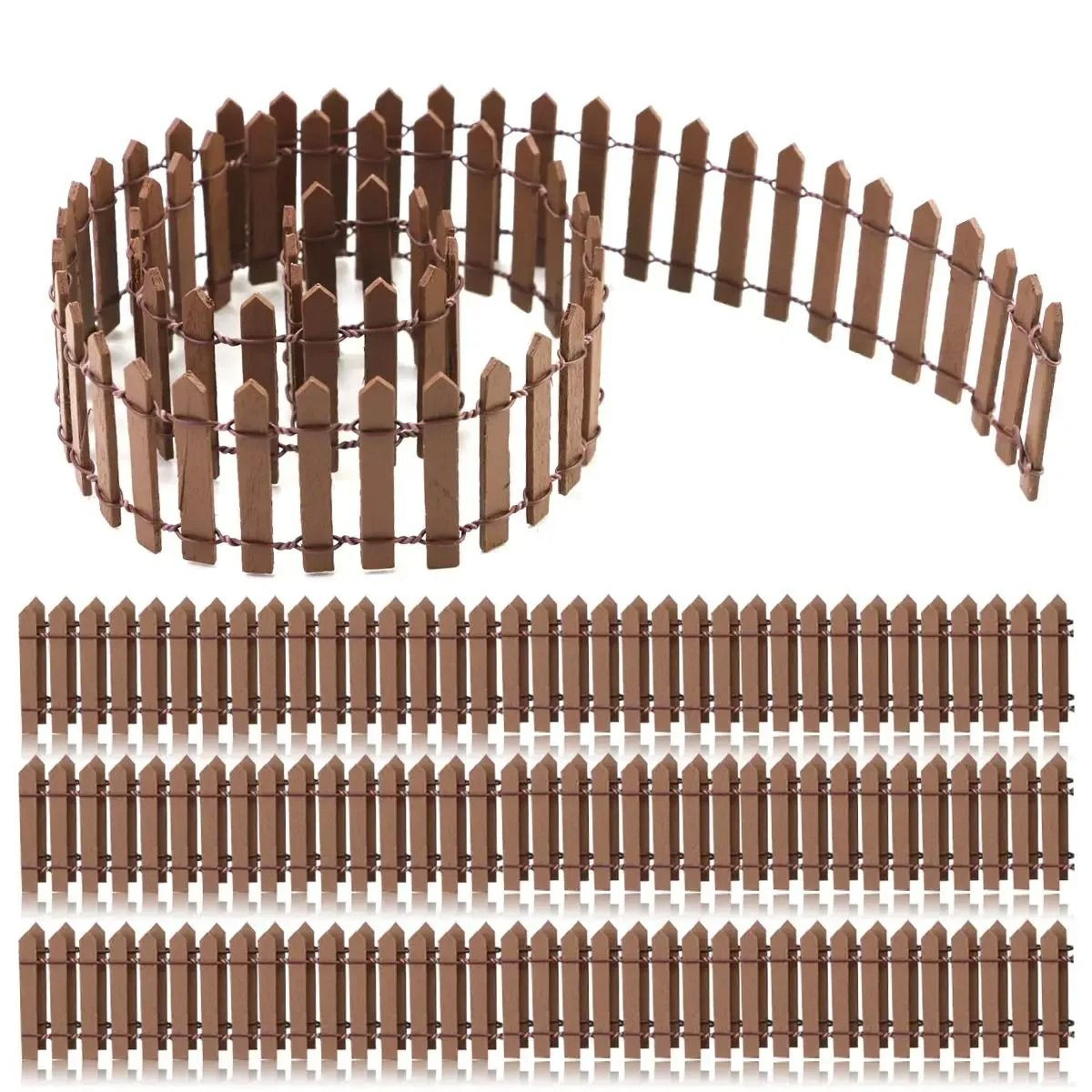 mini wooden fence fairy garden decoration
