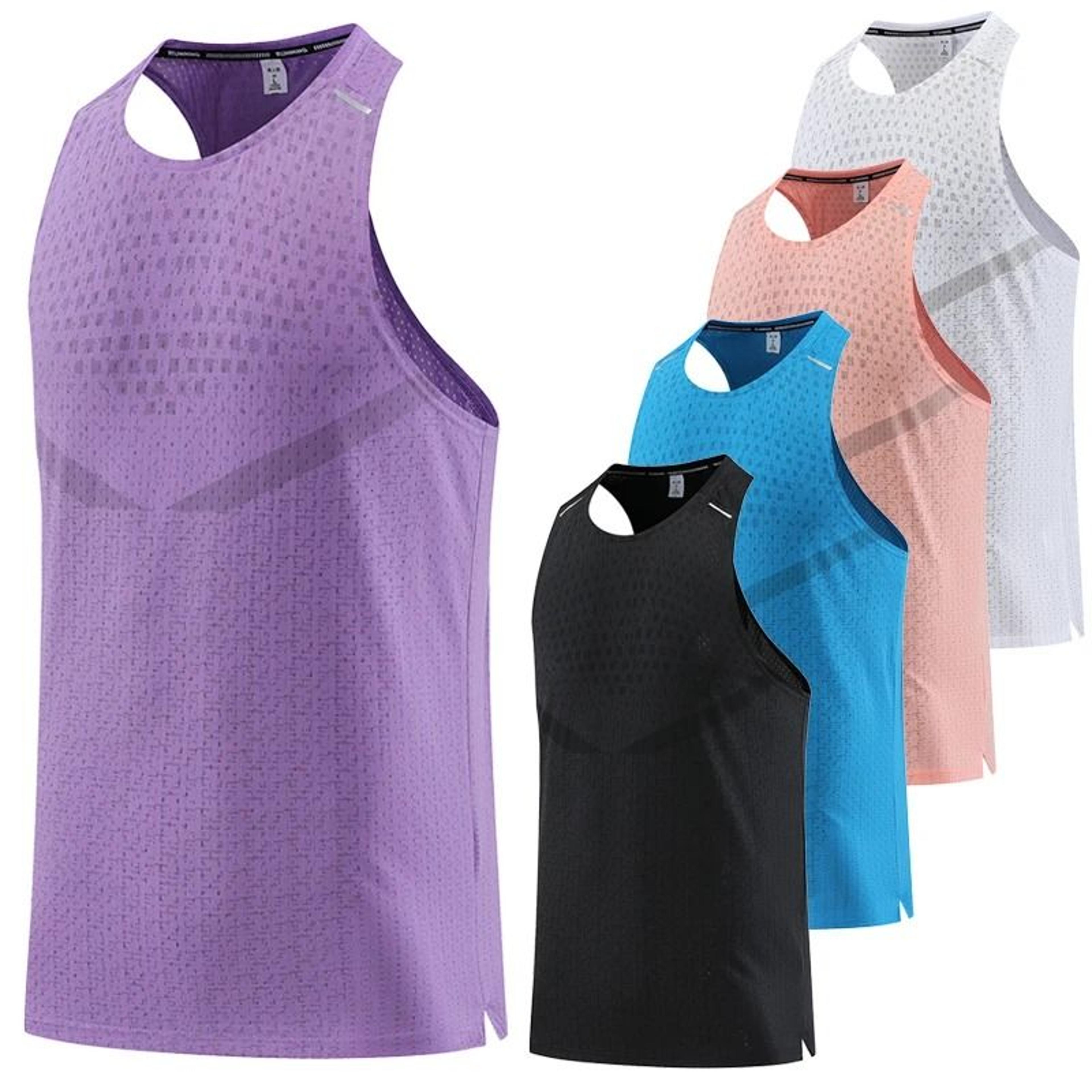 men mesh gym vest breathable running training tank top