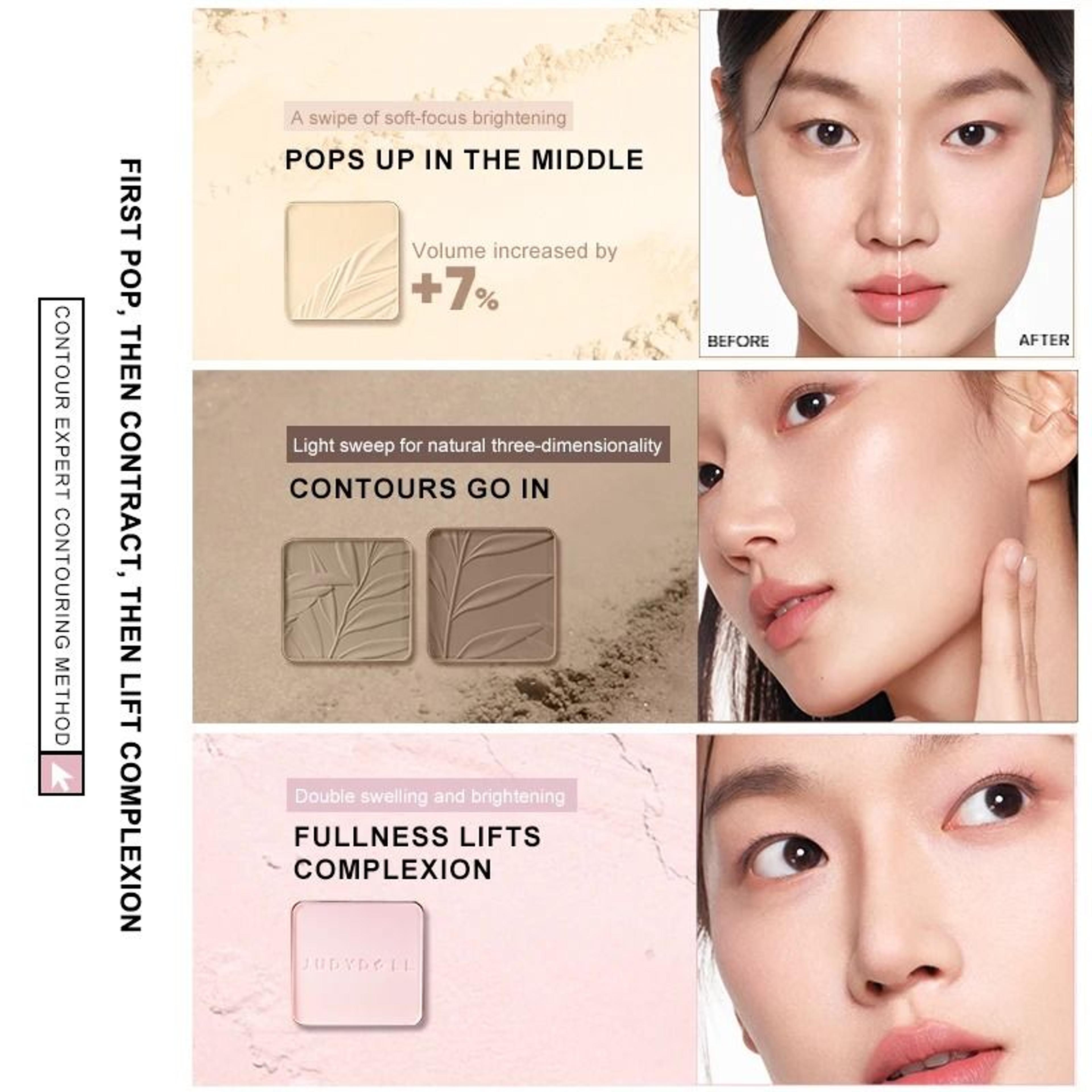 Natural Finish Highlighter And Contour Palette 5